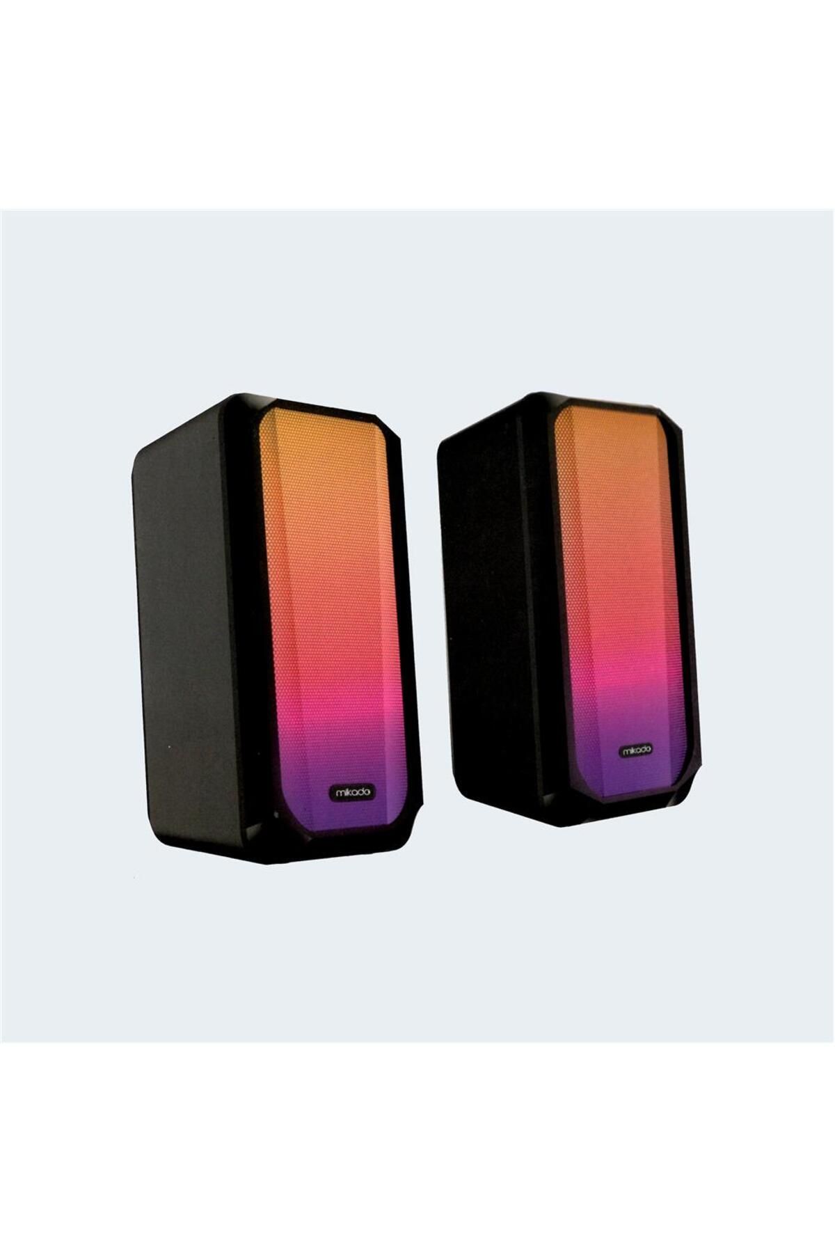 Vobotek Teknoloji MD-356 2.0 5Wx2CH RGB Ledli Siyah USB Multimedia Oyuncu Speaker Hoparlör