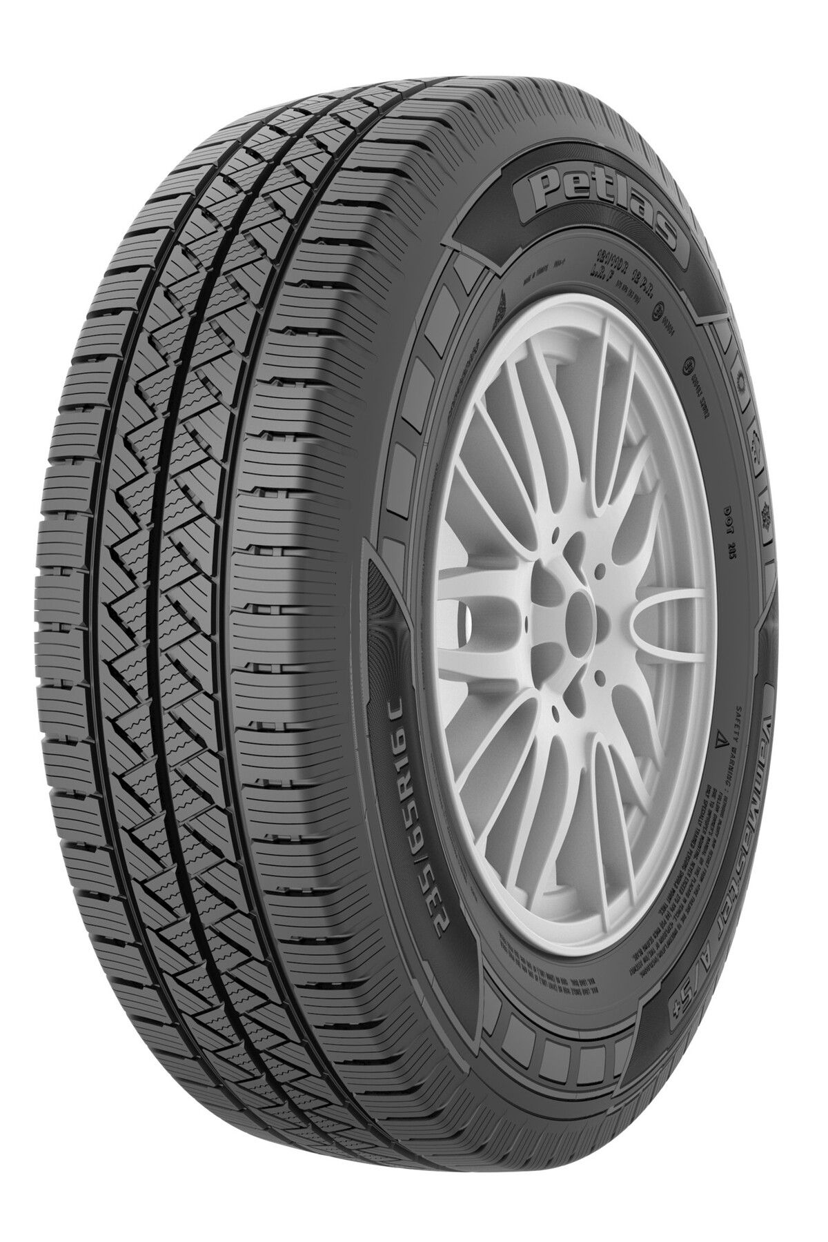 Petlas 215/65 R15 C TL 104/102T 6PR VANMASTER + A/S Kamyonet Dört Mevsim Lastiği (Üretim Tarihi:2025