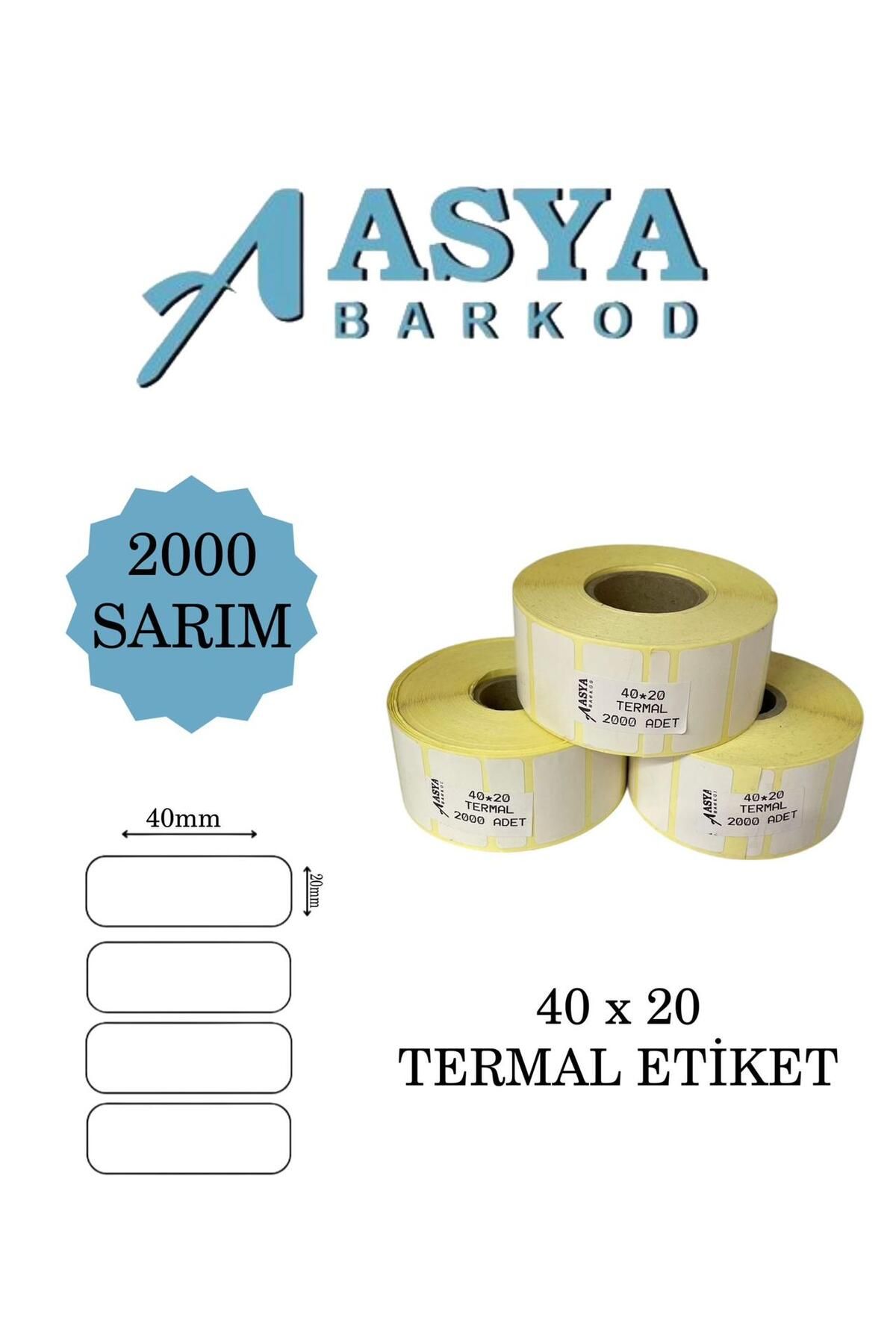 ASYA BARKOD 40 x 20 Termal Etiket 2000 Sarım