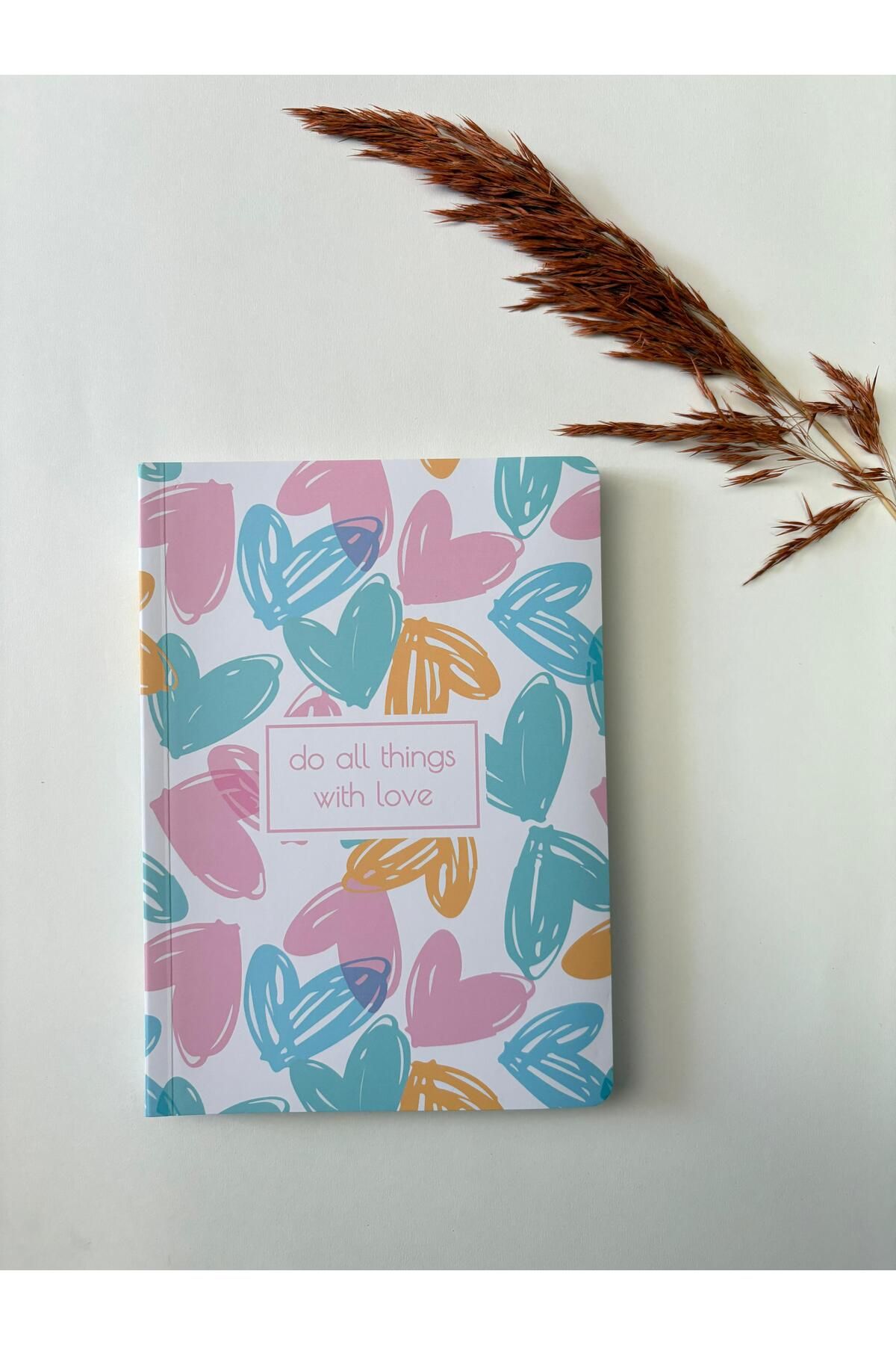 Adalinhome Atakids Lizy Karton Kapak Renkli Sayfalı Çizgili Defter – 128 Sayfa / 21x15 cm