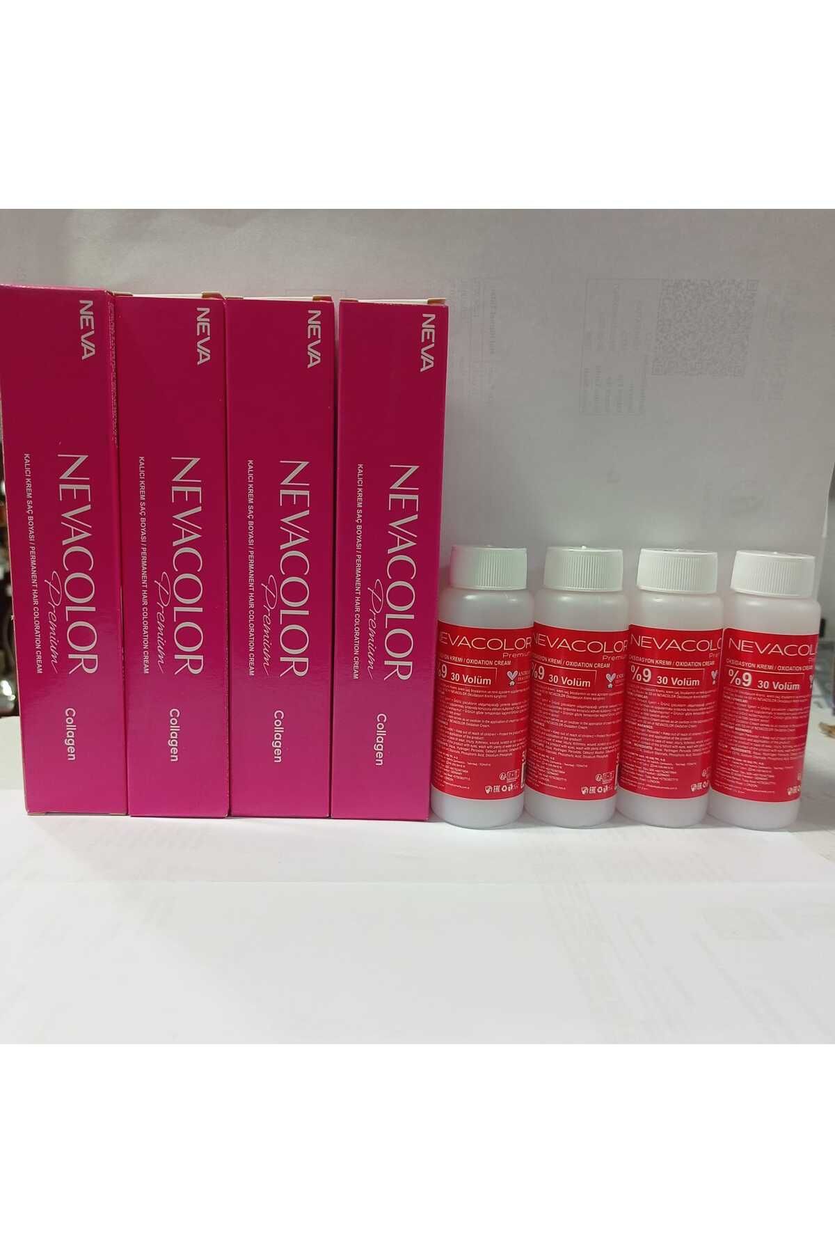 Nevacolor Premium NEVACOLOR 0-13 YOĞUN YEŞİL 4 ADET BOYA+4 ADET OKSİDAN