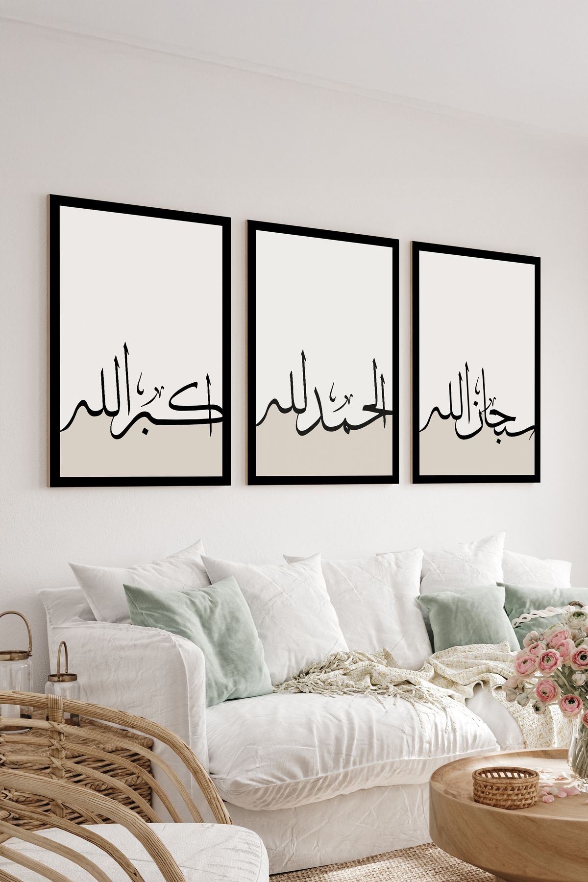 artflow 3 Parça Çerçeve Görünümlü Mdf Tablo Seti