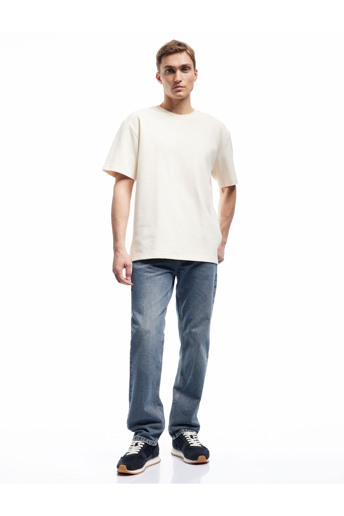 Koton Normal Bel Pamuklu Cep Detaylı Straight Fit Jean Pantolon - Mark Jean