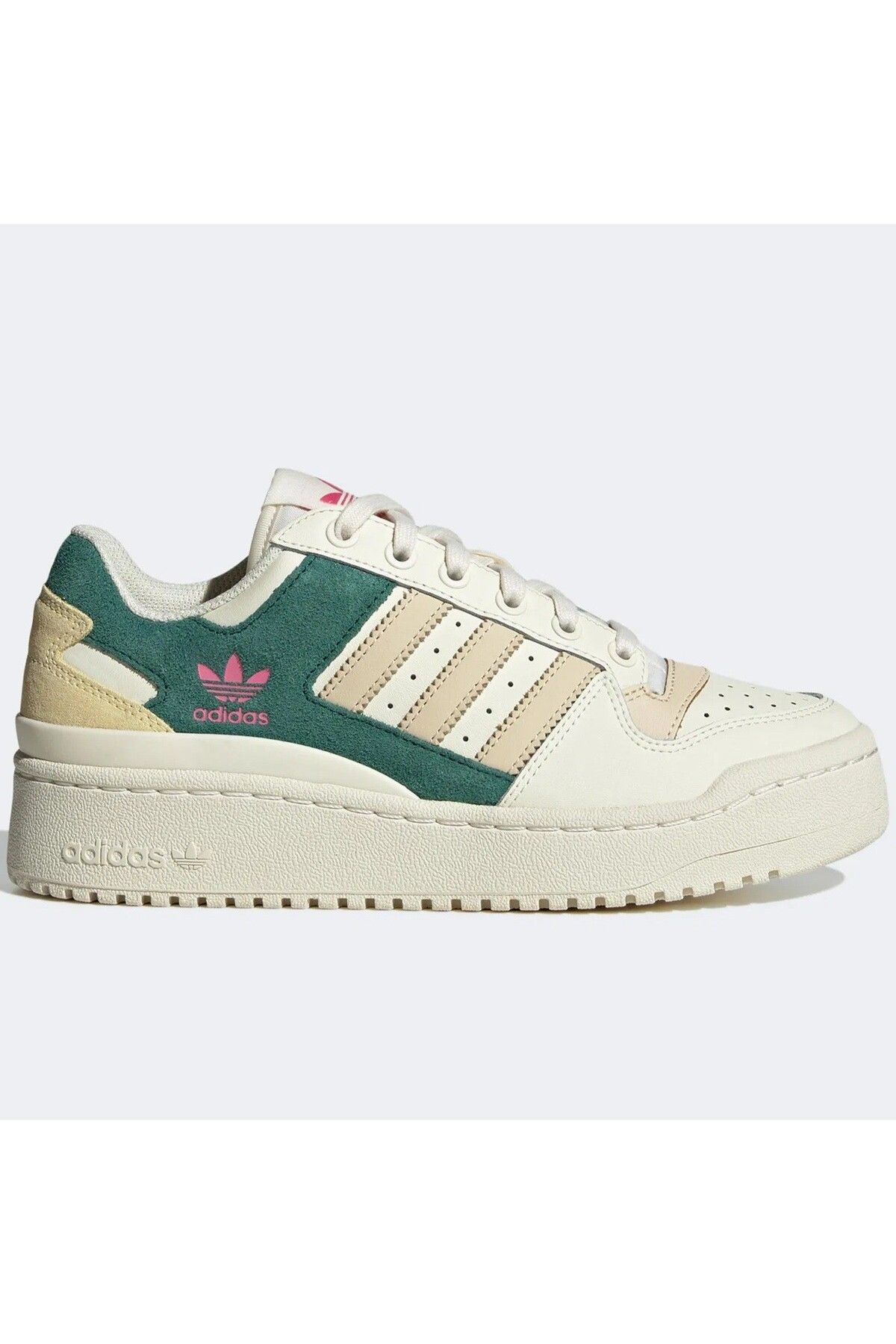 adidas Forum Bold Stripes Leather Unisex Sneaker Hakiki Deri Günlük Spor Ayakkabı Krem