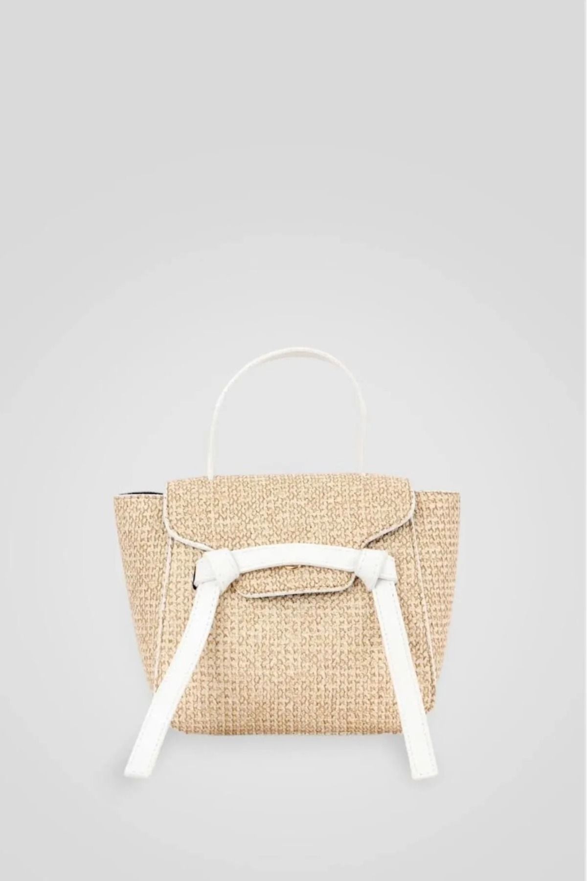 ÇAPTI BAG İSTANBUL Hasır Detaylı Mini Kadın Omuz Çantası