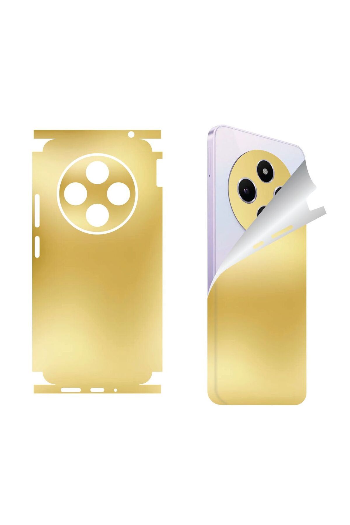 Bowie Xiaomi Mi 13 için uyumlu 360 full arka ve yan kaplama koruma sticker -Gold