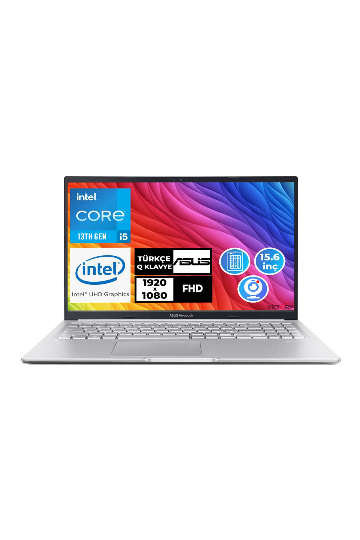 ASUS Vivobook i5-13420H 16GB 512GB SSD 15.6" FHD W11P Taşınabilir Bilgisayar X1502VA-NJ869 010