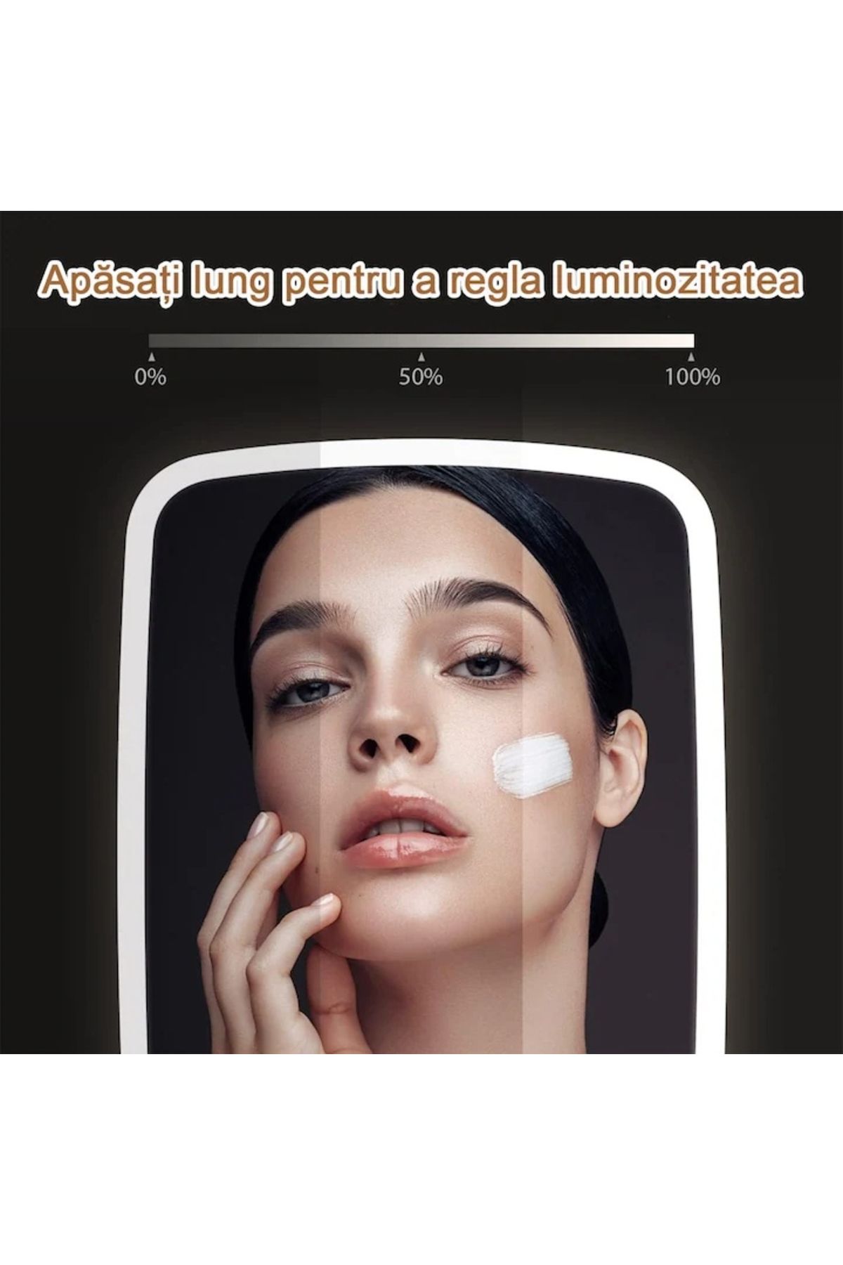 varioshop-VarioShop® makeup mirror, with built-in LED lighting, cold and warm light, slim design, 6