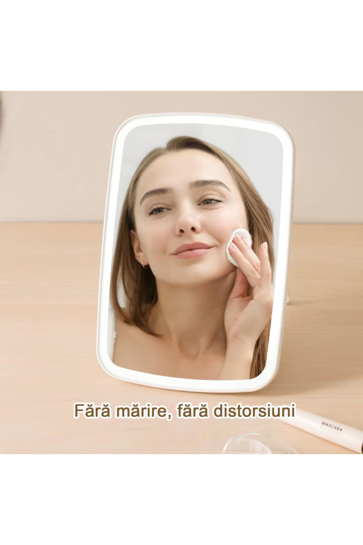 varioshop-VarioShop® makeup mirror, with built-in LED lighting, cold and warm light, slim design, 9