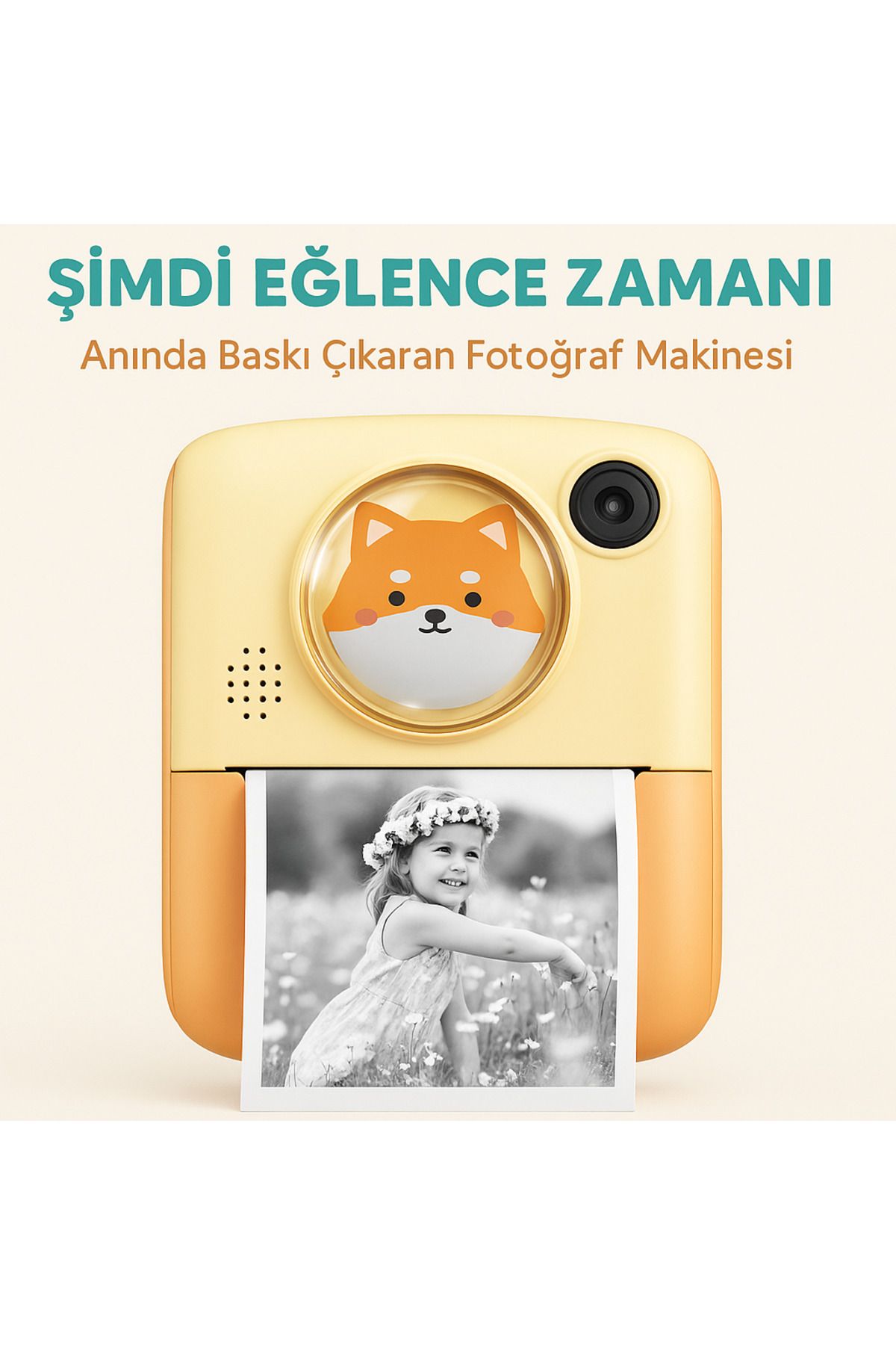 electroawm Anlık Termal Yazıcılı Dijital Çocuk Kamerası 2.4 İnç HD Şipşak Fotoğraf Makinesi