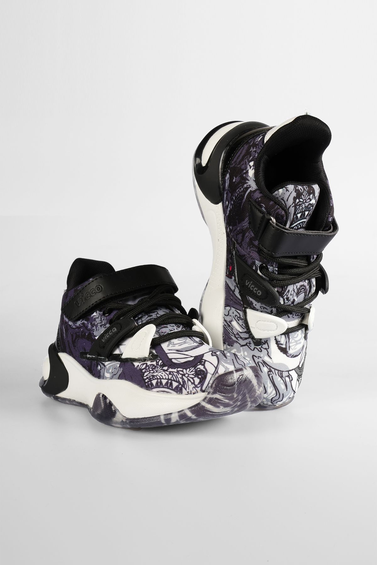 Vicco Universe Baskılı Erkek Çocuk Siyah Sneaker