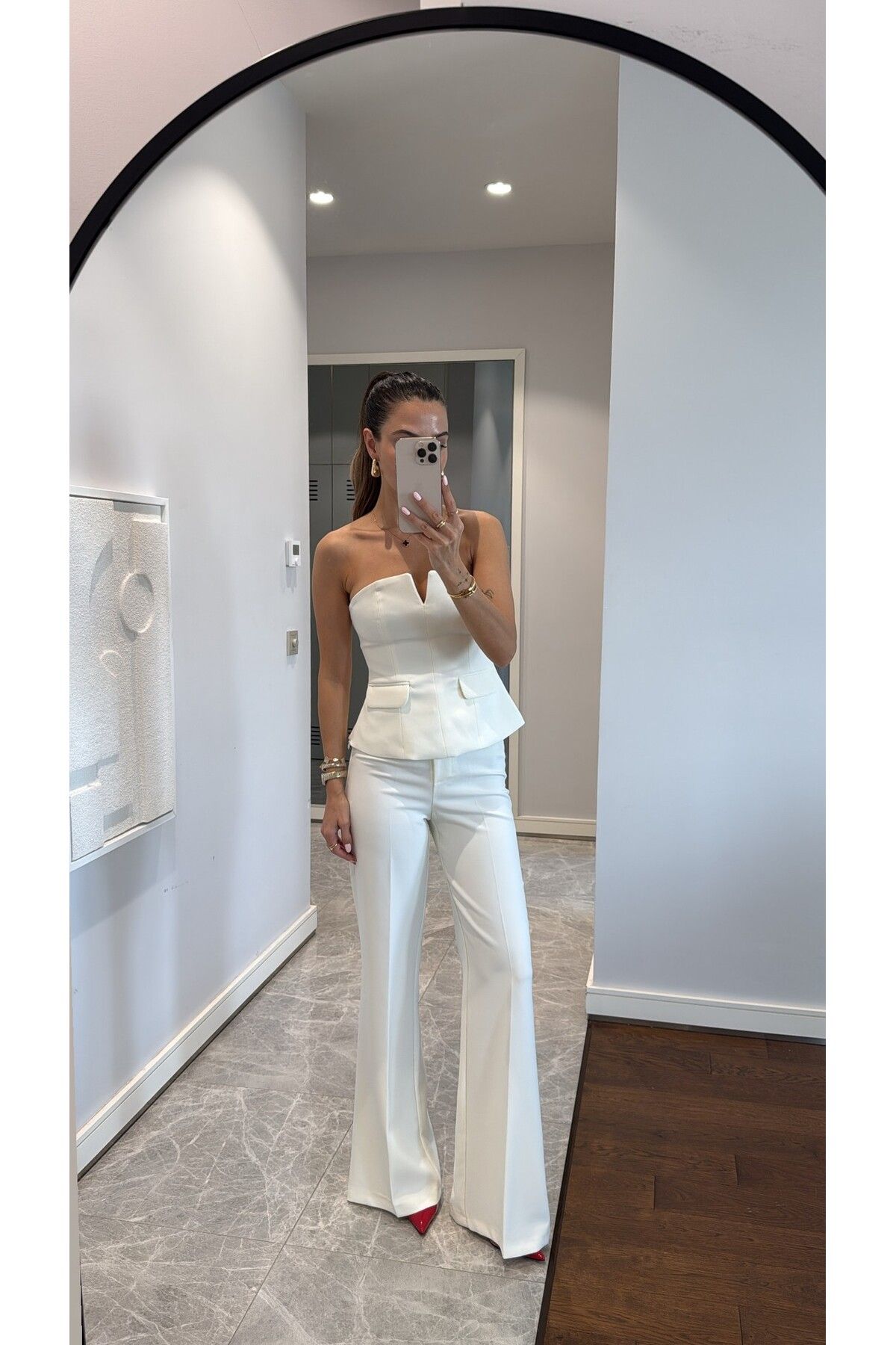 sinemkivanc co STRAPLEZ PEPLUM TAKIM