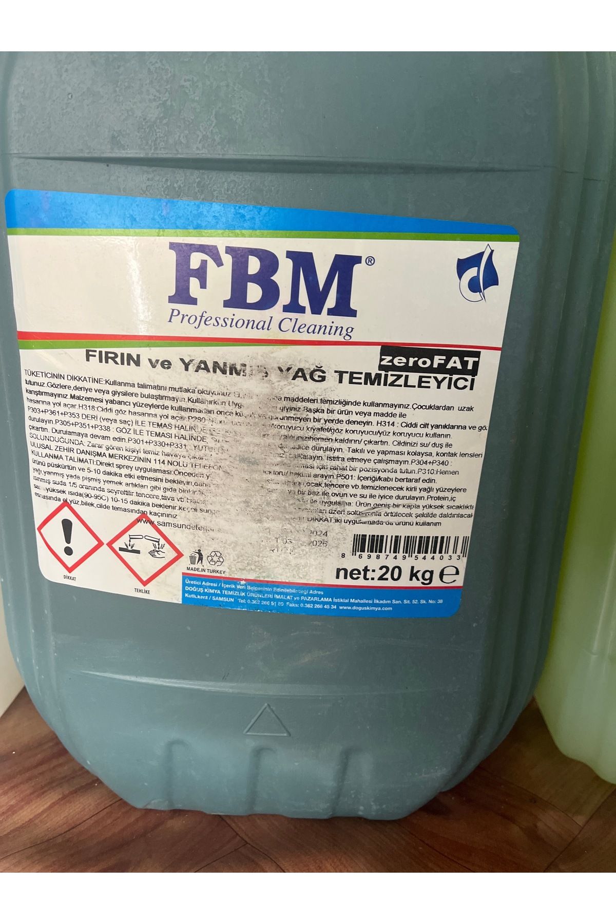 FBM Ağır yanmış yağ ve fırın temizleyici zerofat 20 kg