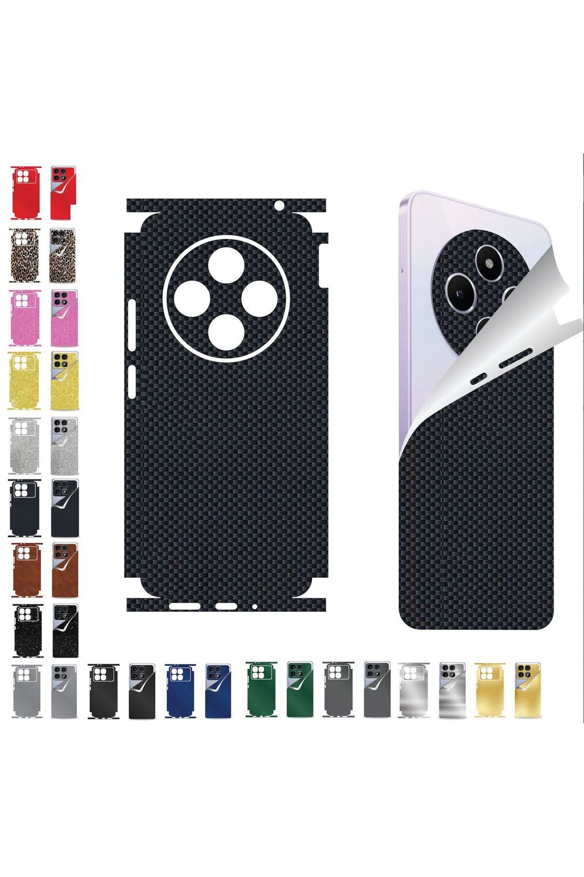 Bowie Xiaomi Redmi Note 12S için uyumlu 360 full arka ve yan kaplama koruma sticker - 16 FARKLI RENK