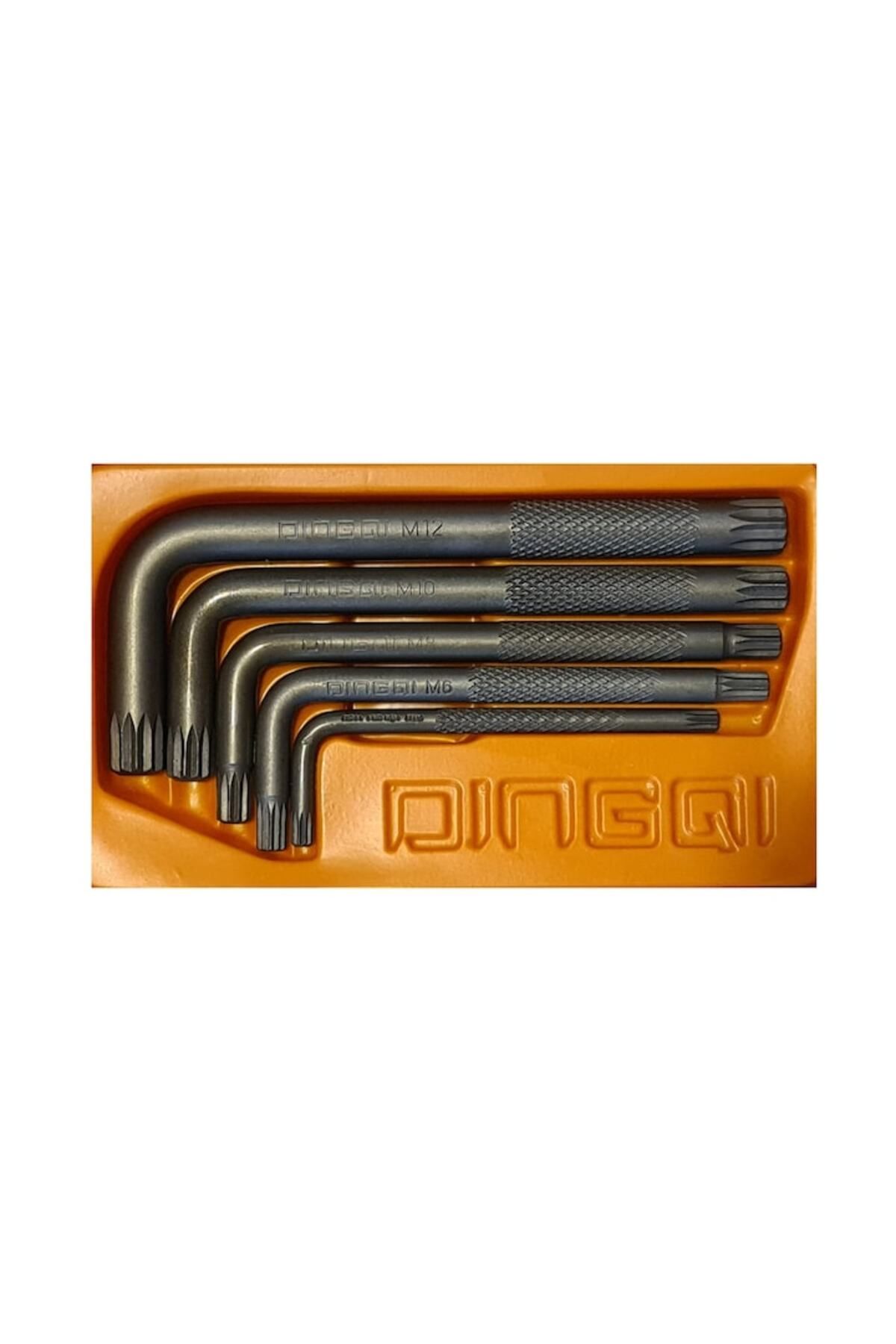 Globalport Retail-Set 5 chei imbus Spline tip L, Otel, M5, M6, M8, M10, M12, cutie depozitare incluse 3