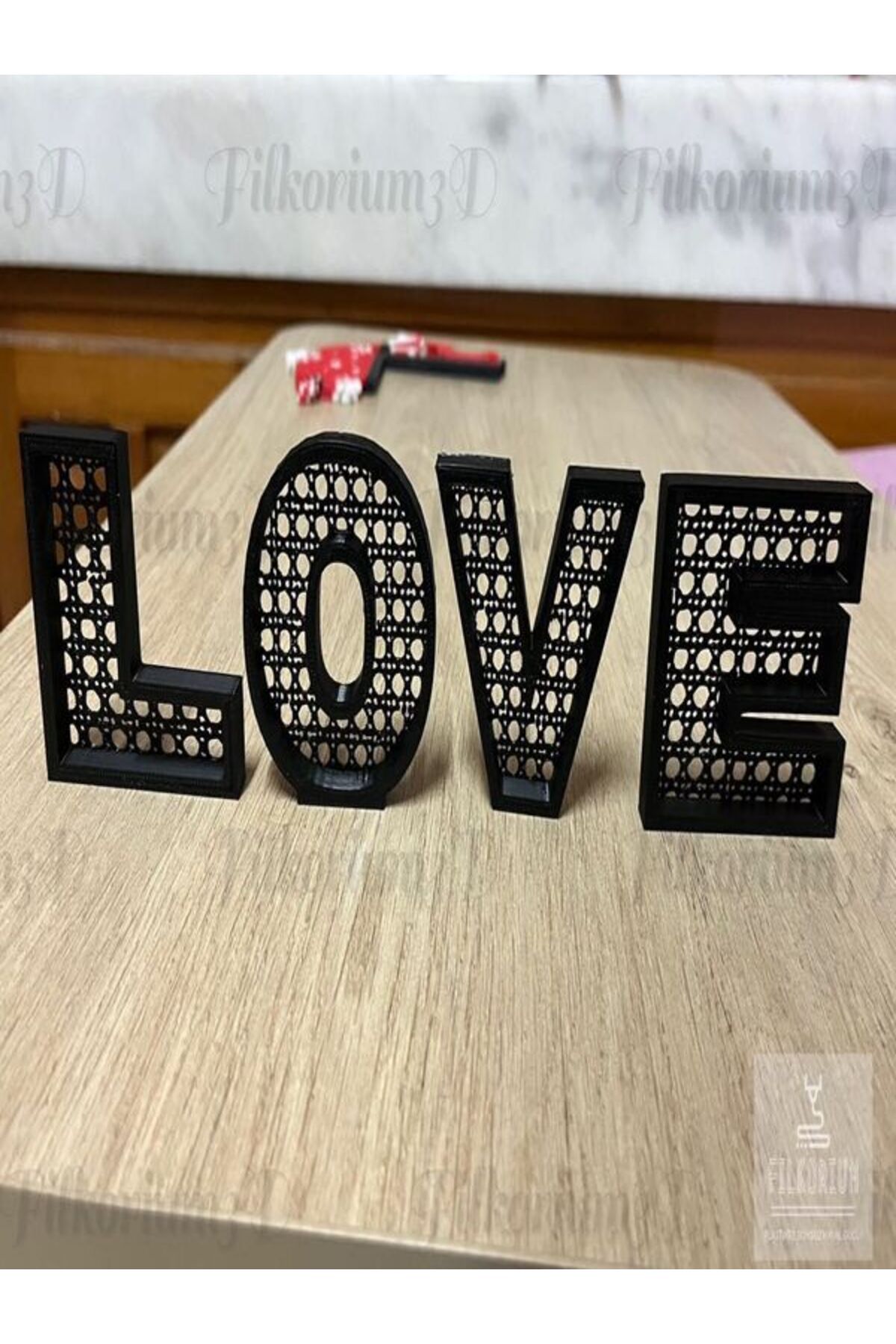 Filkorium3D RATTAN HARF DEKORU - EV HEDİYESİ - DEKORATİF HARFLER - HOME - LOVE