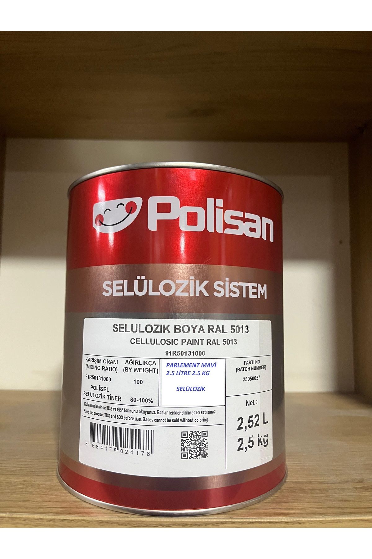 Polisan POLİSAN SELÜLOZİK BOYA PARLEMENT MAVİ 2.5 LİTRE 2.5 KG