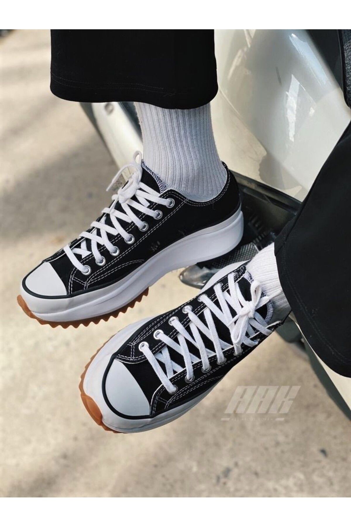 DD Shoes Siyah - Wanderson Run Star Unisex Canvas Sneaker GÜNLÜK Ayakkabı PLATFORM KALIN TABAN