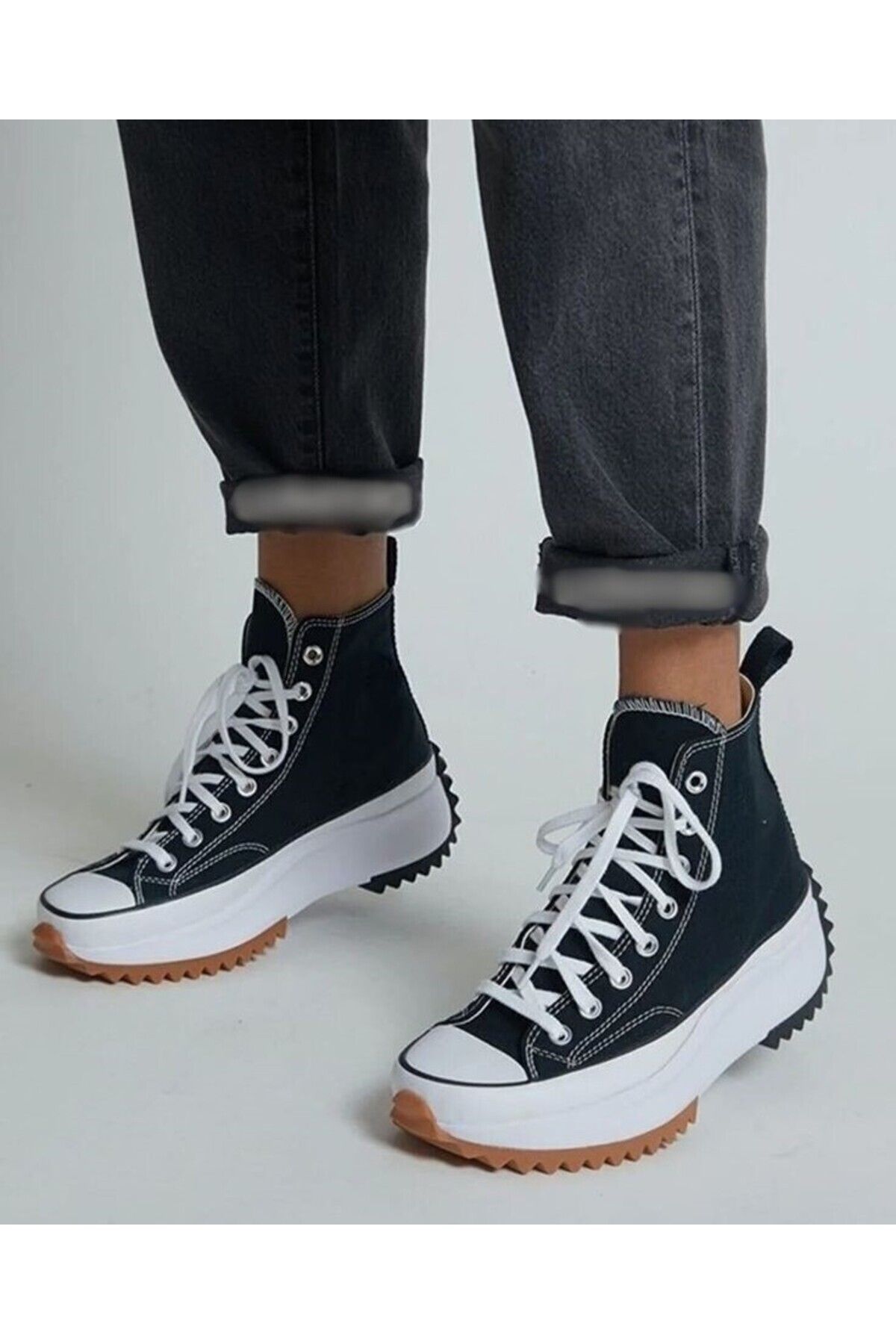 DD Shoes Siyah - Wanderson Run Star Unisex Canvas Sneaker GÜNLÜK Ayakkabı PLATFORM KALIN TABAN