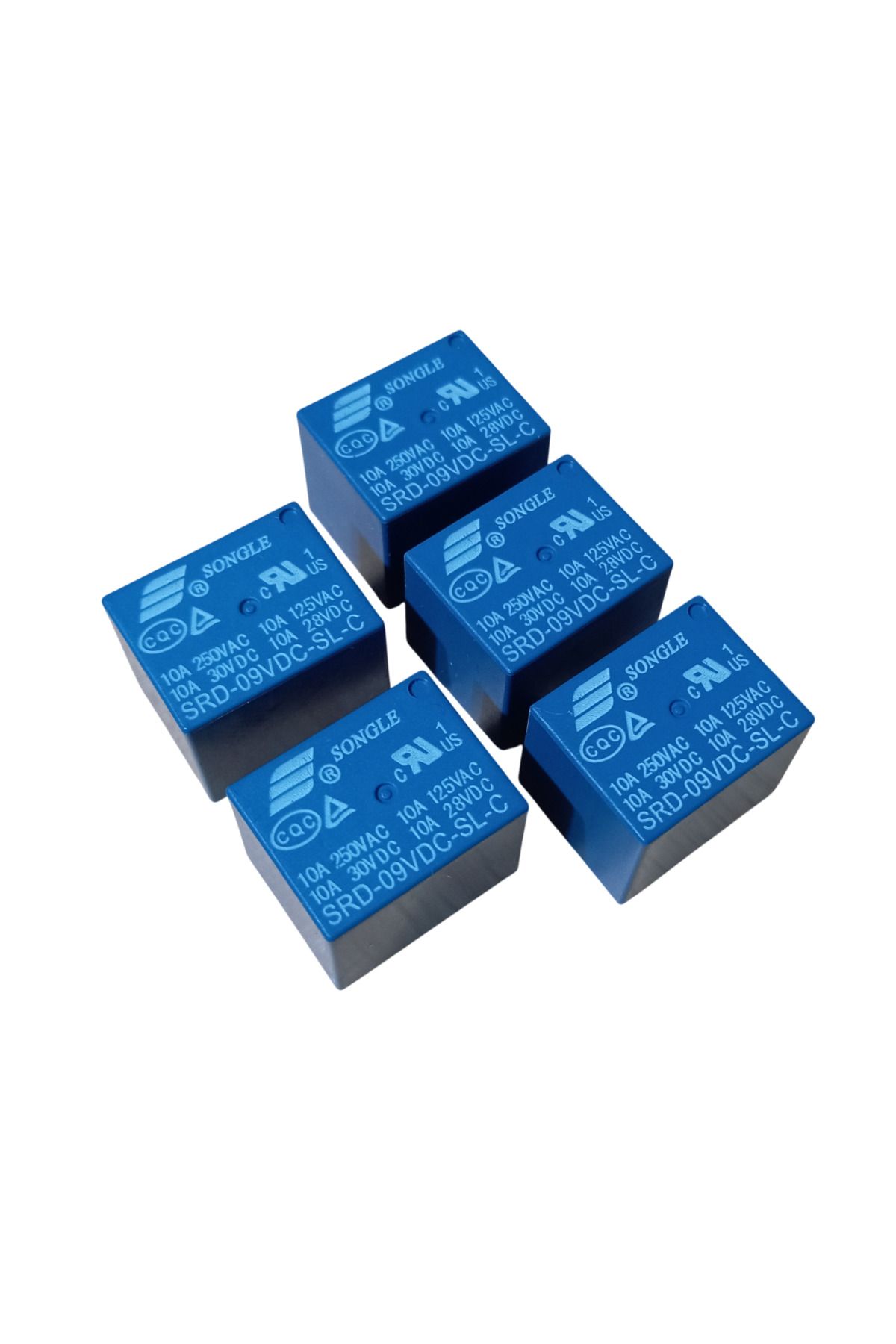 Devre Dünyası Songle SRD-09VDC-SL-C 9V 10A 5 Pin Minyon Spot Pcb Güç Rölesi - 5 Adet