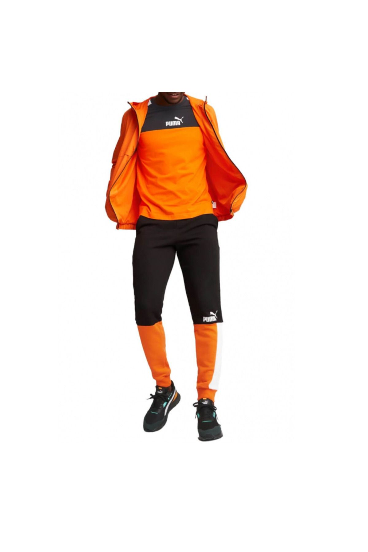 Puma-Ess+ Block Tee cu piper Cayenne 3