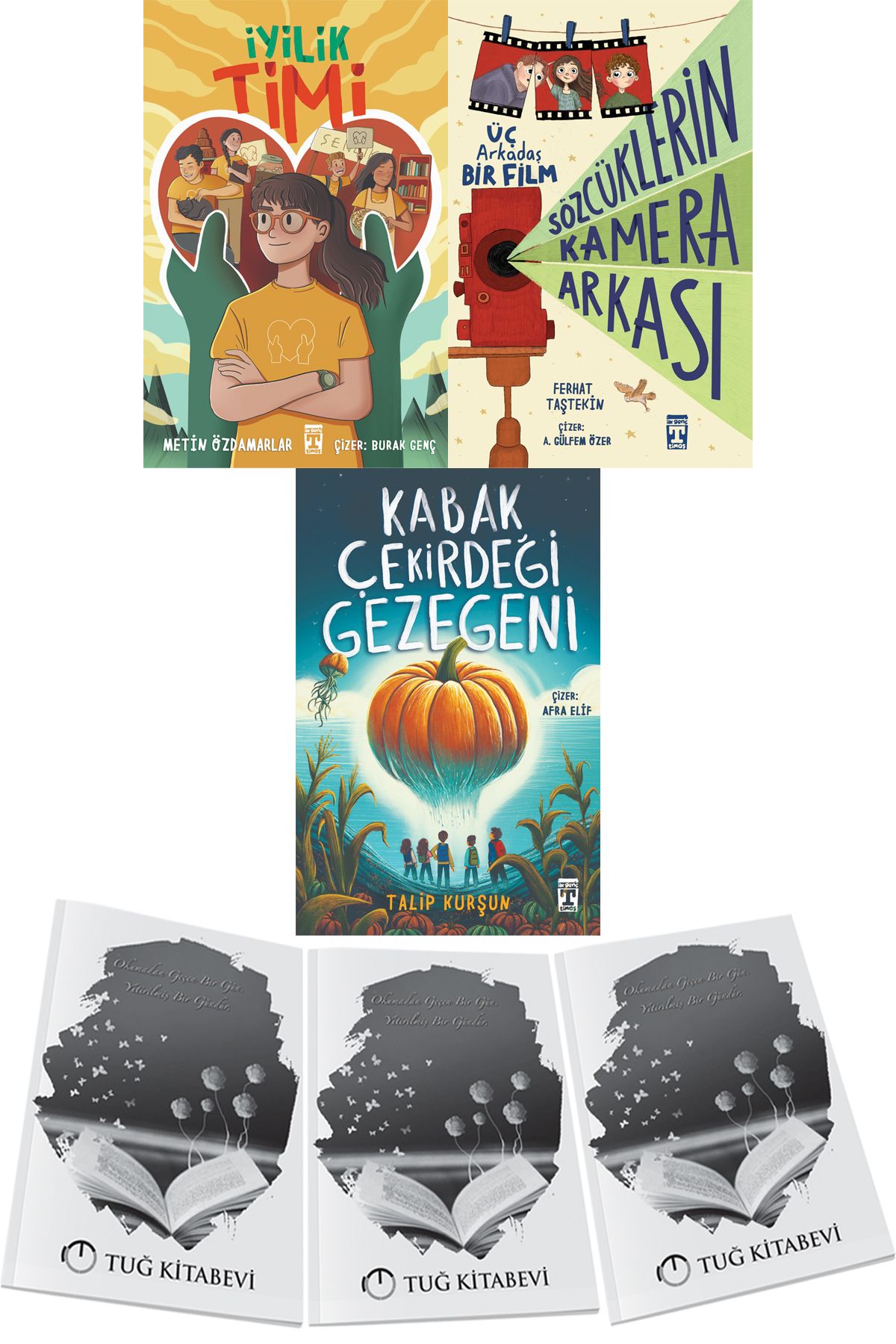 Genç Timaş İyilik Timi-Sözcüklerin Kamera Arkası-Kabak Çekirdeği Gezegeni 3lü Set + Hediyeli