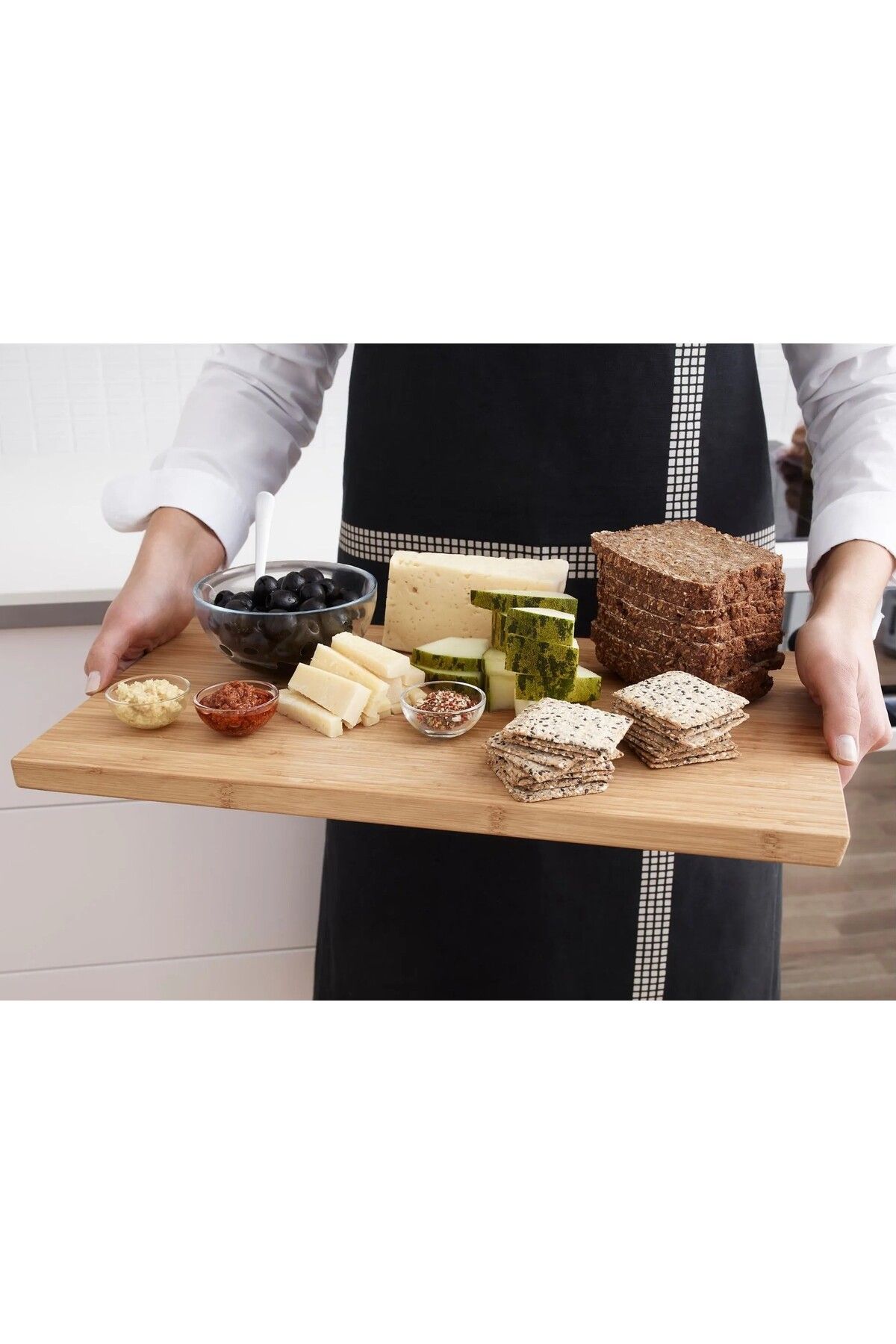 IKEA Bambu Sunum Servis Tepsisi 45x28 Cm İkea Ahşap Kesme Tahtası Kesim Panosu