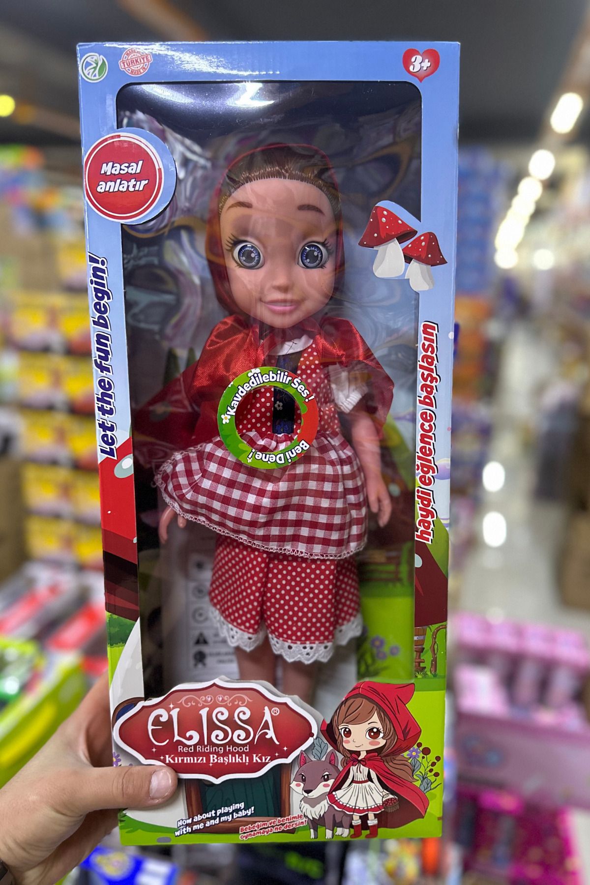 craftivio Masal Anlatan Kırmızı Başlıklı Kız Oyuncak Bebek