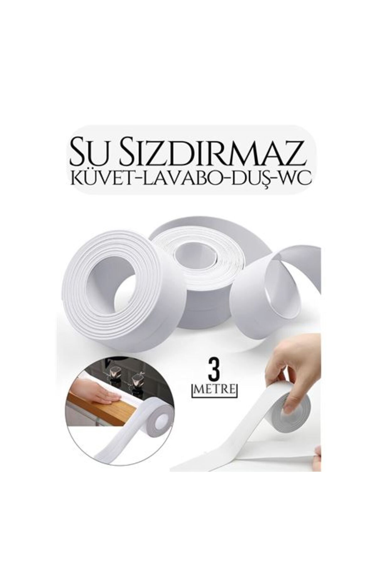 ÖYKÜ VE YİĞİT Su Geçirmez Küvet Lavabo Duş Bandı 3 Metre Flexia Design