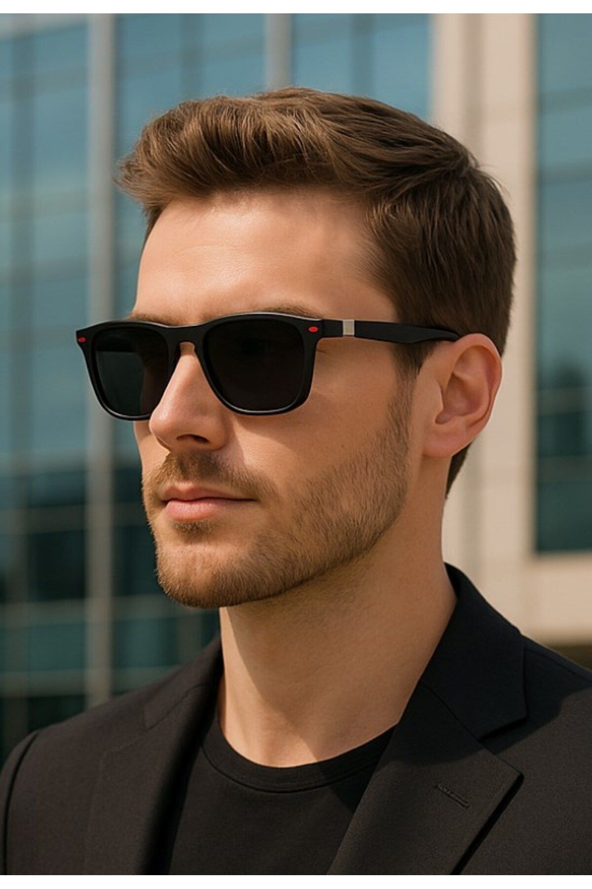 Deco Elit Karizma Unisex Güneş Gözlüğü Metal Menteşeli Kırmızı Detaylı unisex Gözlük