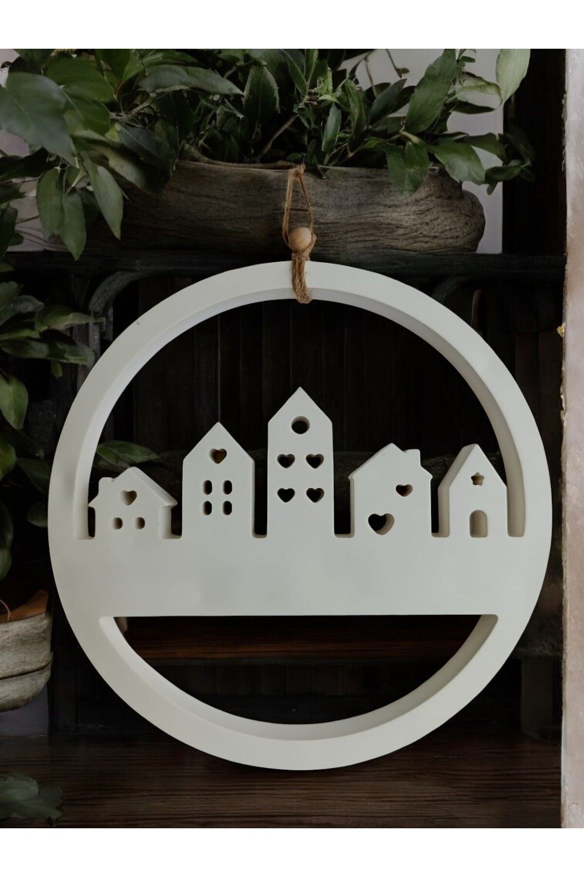 Home Ev Temalı Beyaz El Yapımı Duvar Dekoru Obje Hediyelik