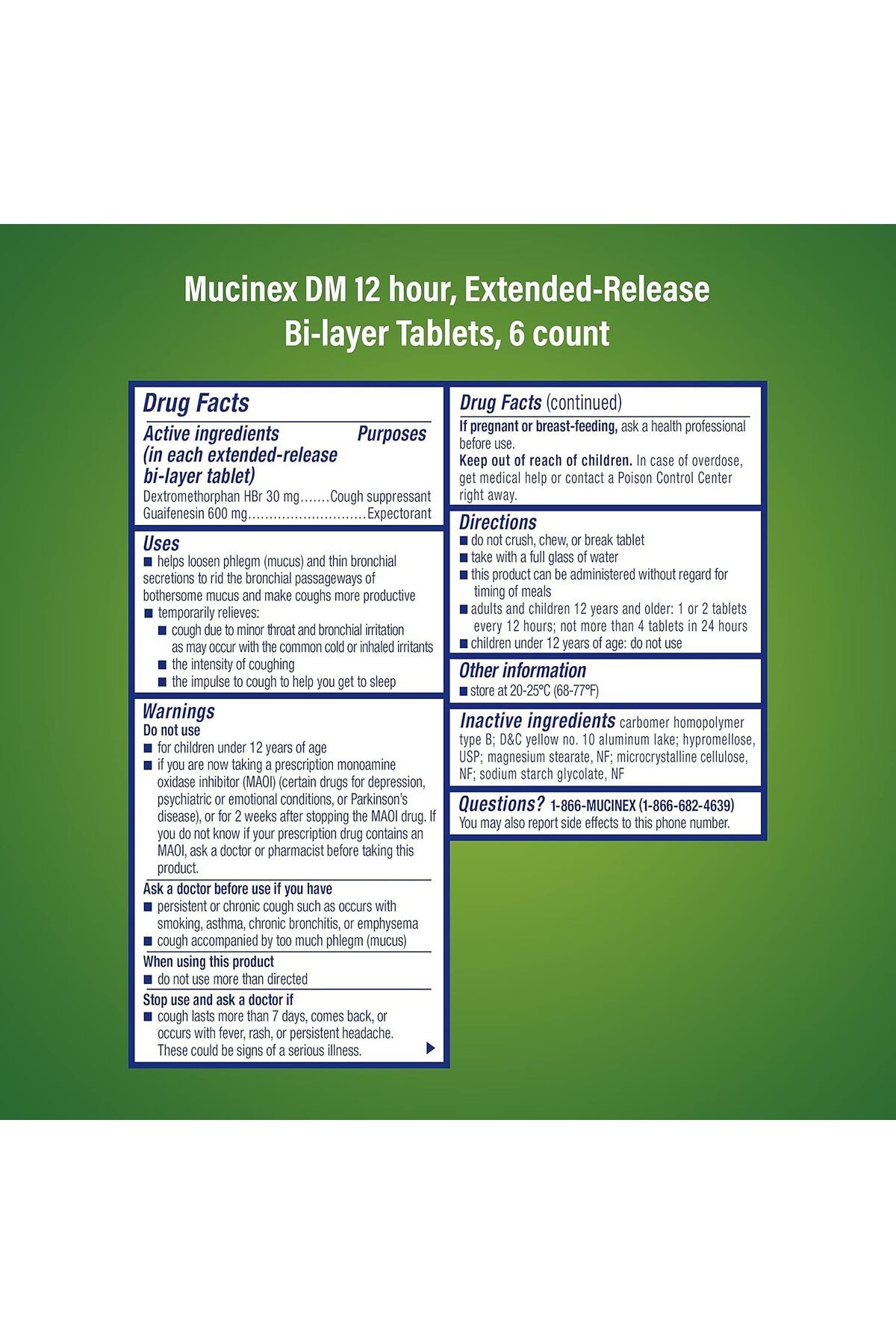 Mucinex-Dm 12-hour Expectorant And Cough Suppressant Tablets, 6 Count 3