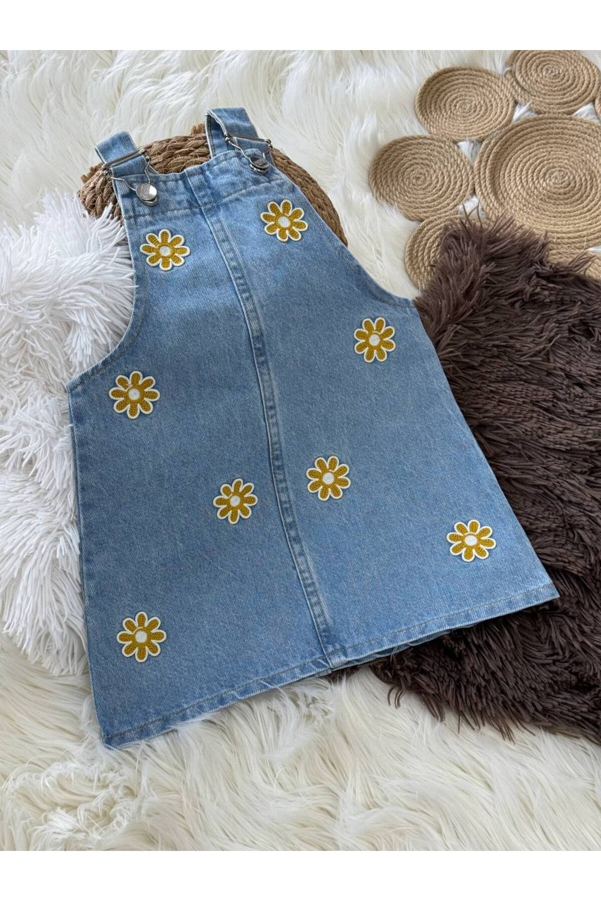 bebitomkids Kız 2-7 yaş Kot Jile Elbise fotoğrafı 2 (önizleme)