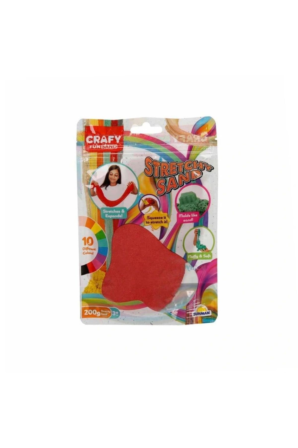 OurStyles 3604 Crafy Streç Oyun Kumu Kırmızı 200 g -Sunman