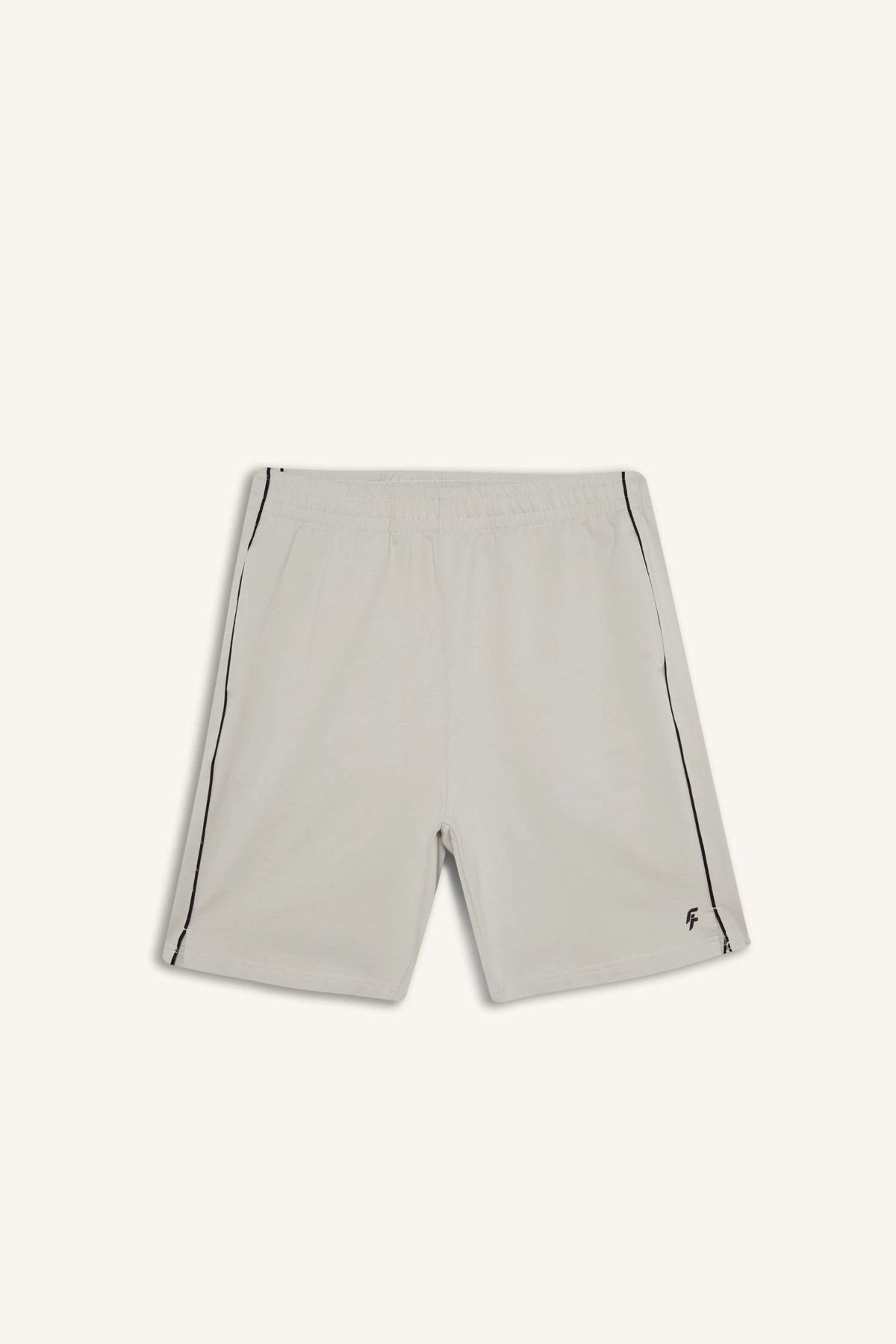 DeFacto D7842 Bej DeFactoFit Standart Fit Sporcu Kısa Paça Şort