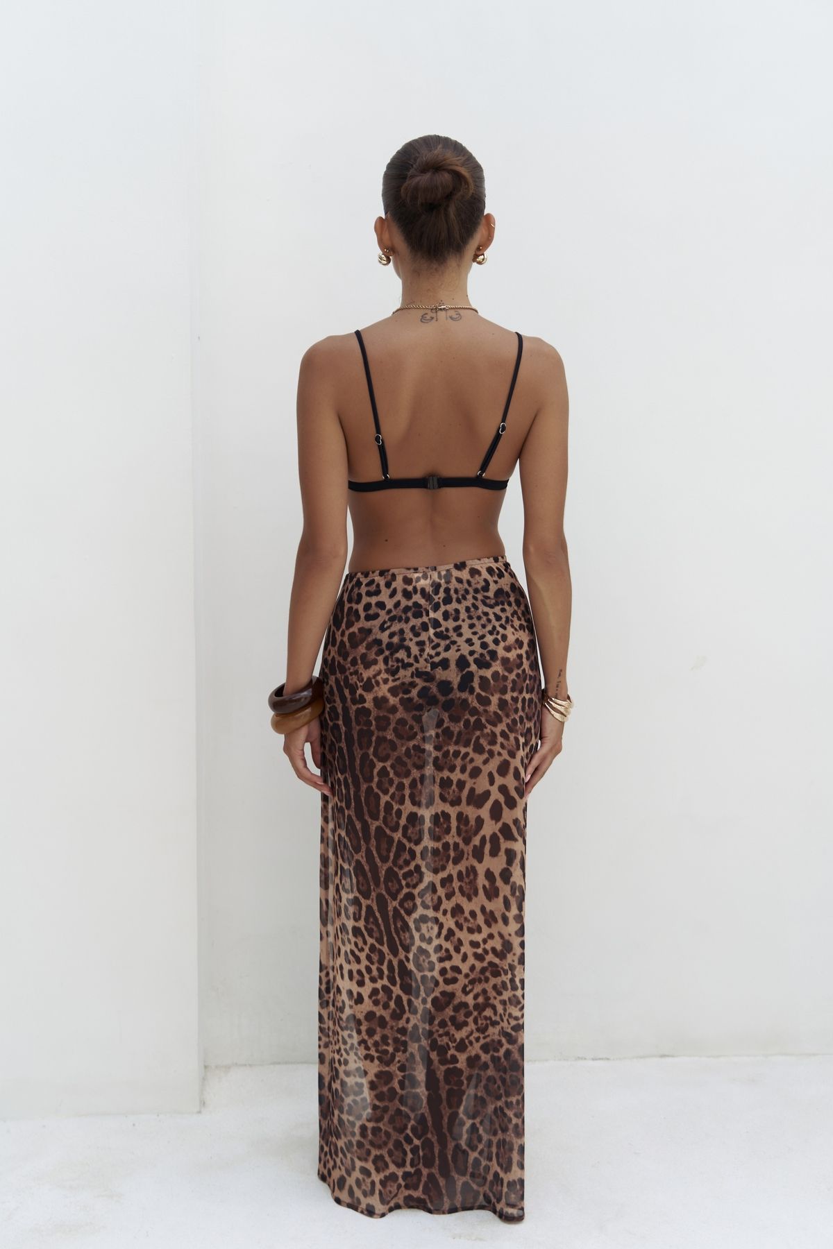 BOHEMAİ-Evgenios Buckle Leopard Patterned Long Skirt 5