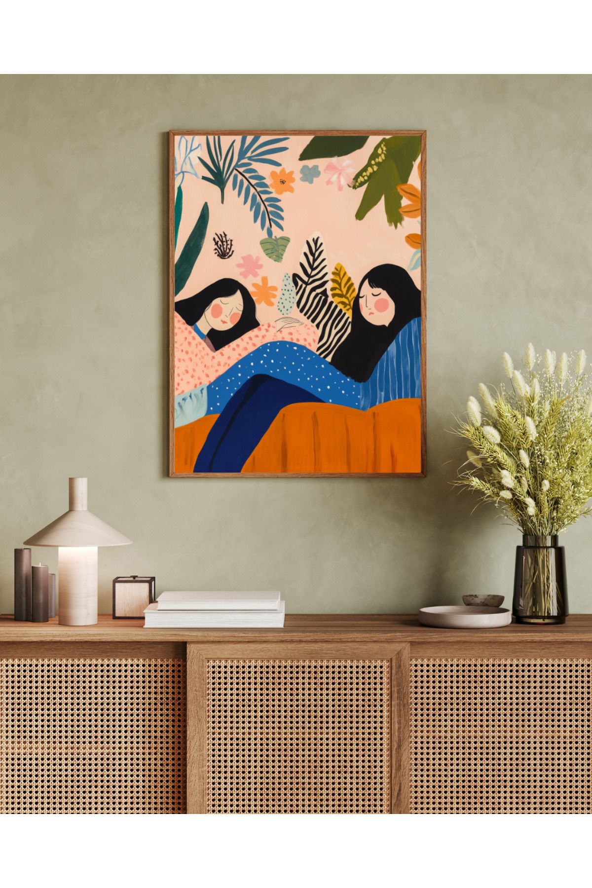 woodhomeworks tek parça salon ofis dekor tablo