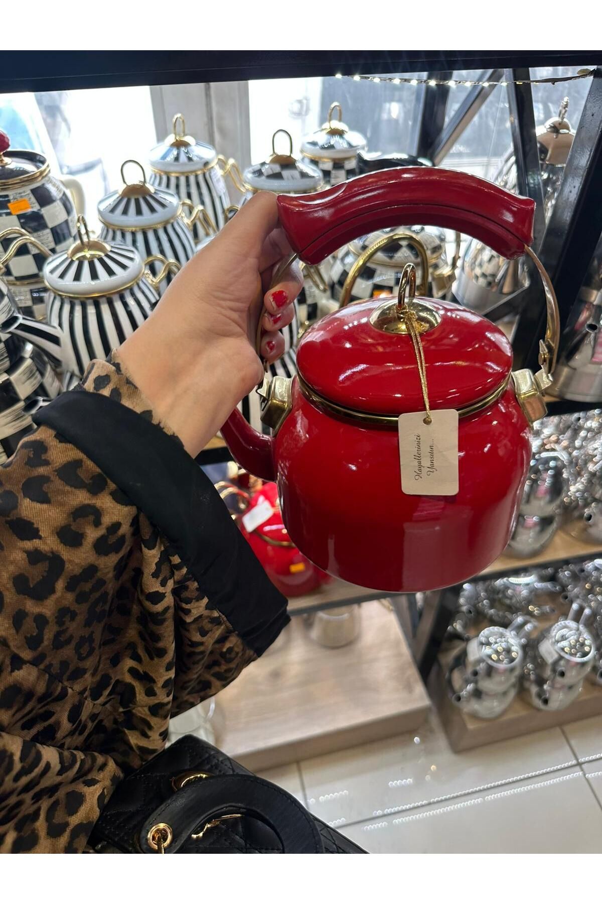 İbdesing Kırmızı Çaydanlık