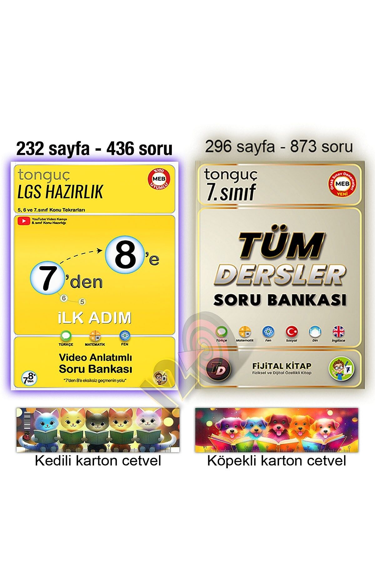 Tonguç Yayınları 7'den 8'e Hazırlık Yaz Tatili Kitabı 7. Sınıf Tüm Dersler Soru Bankası