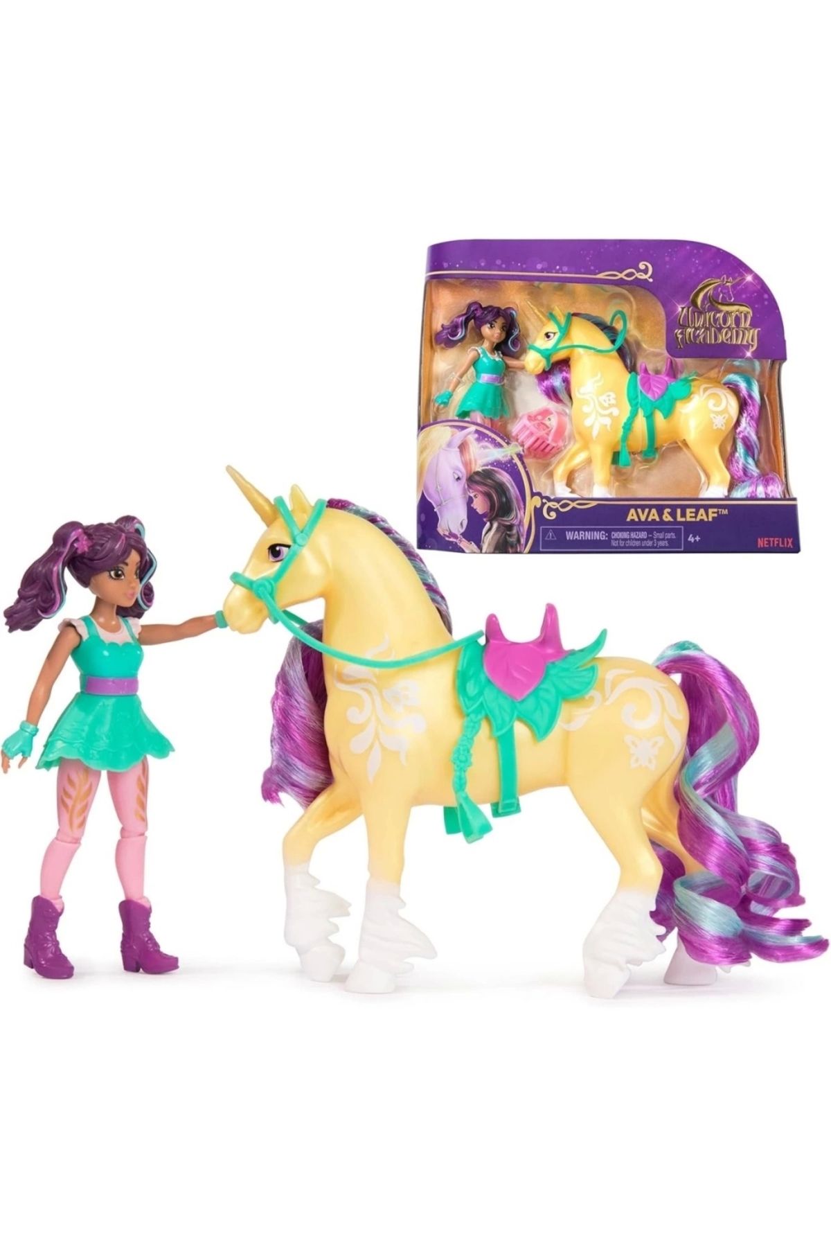 OurStyles Unicorn Academy AVA ve Tek Boynuzlu At Leaf seti 12 cm