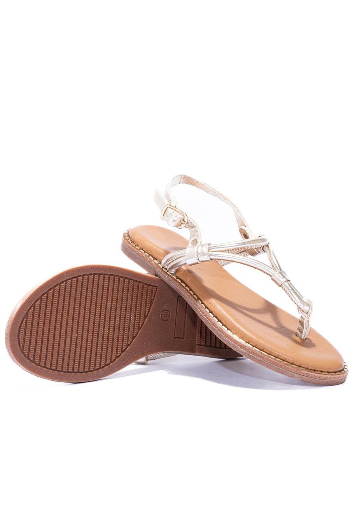 صندل تورلين نسائي من الجلد الطبيعي