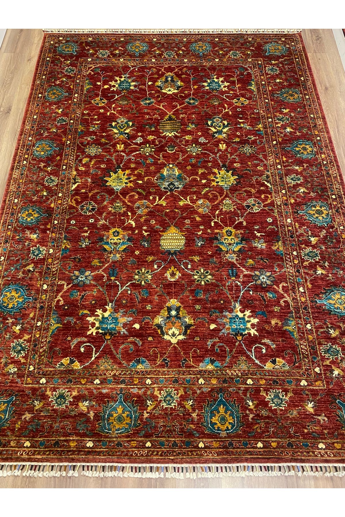 fethiyehalıkilim El Dokuma Afgan Sultani Halısı –%100 Yün %100 El Dokuma Naturel Dekoratif Halı El İşi Özgün Tasarım
