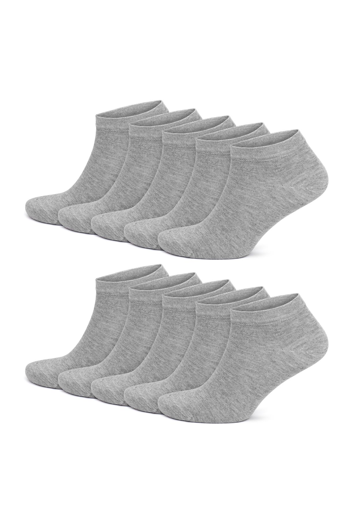Go With GoWith 10'lu Bambu Premium Dikişsiz Kutulu Nefes Alabilir Erkek Kadın Sneaker Çorap, Likralı 200 İğn