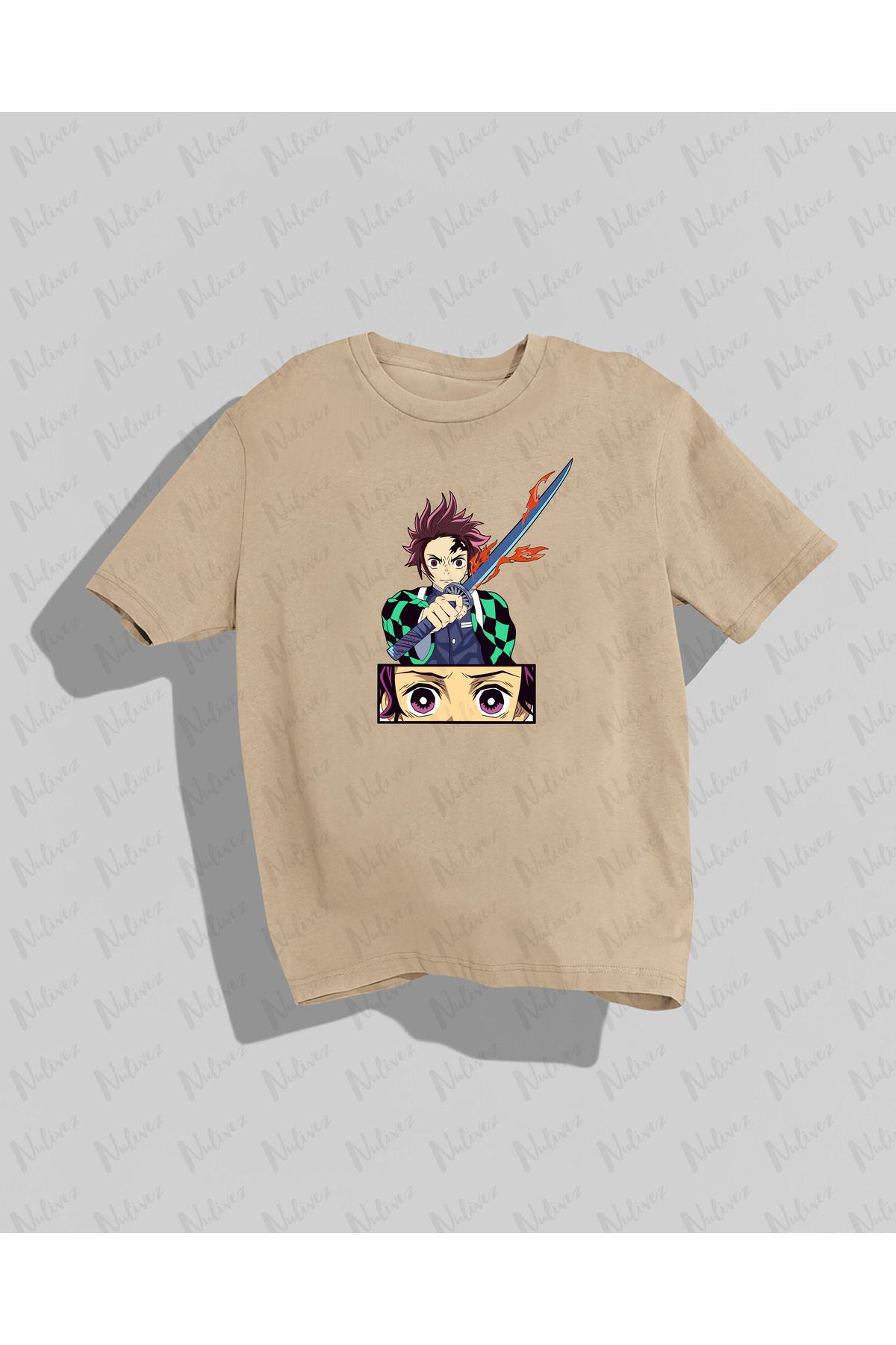 Nulivez Attack On Titan Tasarımı Baskılı Yüksek Kalite Kompakt Unisex Oversize T-Shirt
