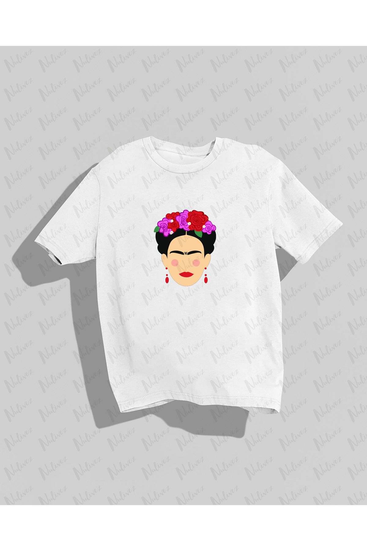 Nulivez Baskılı Yüksek Kalite Kompakt Oversize Kadın T-Shirt