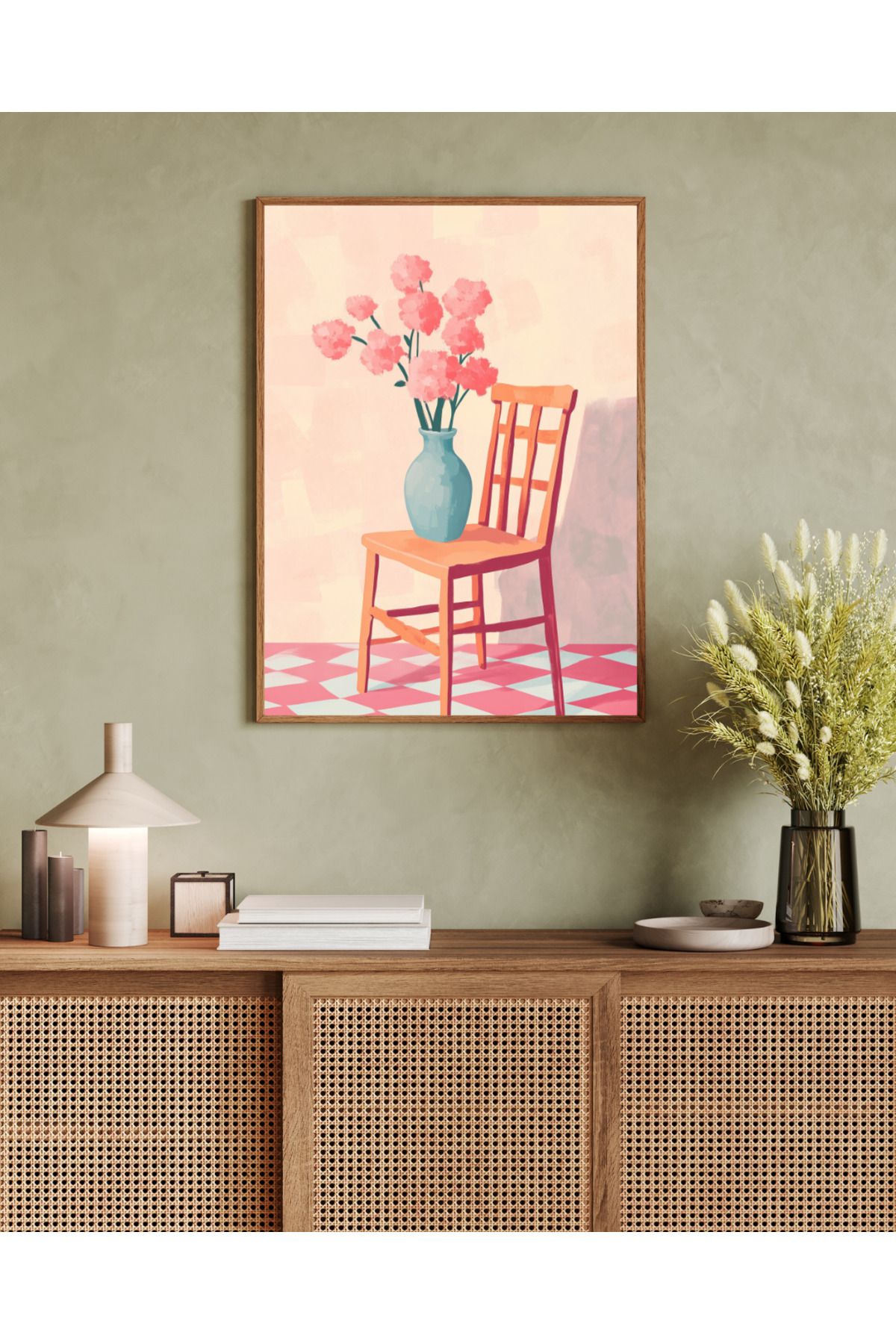 woodhomeworks tek parça salon ofis dekor tablo