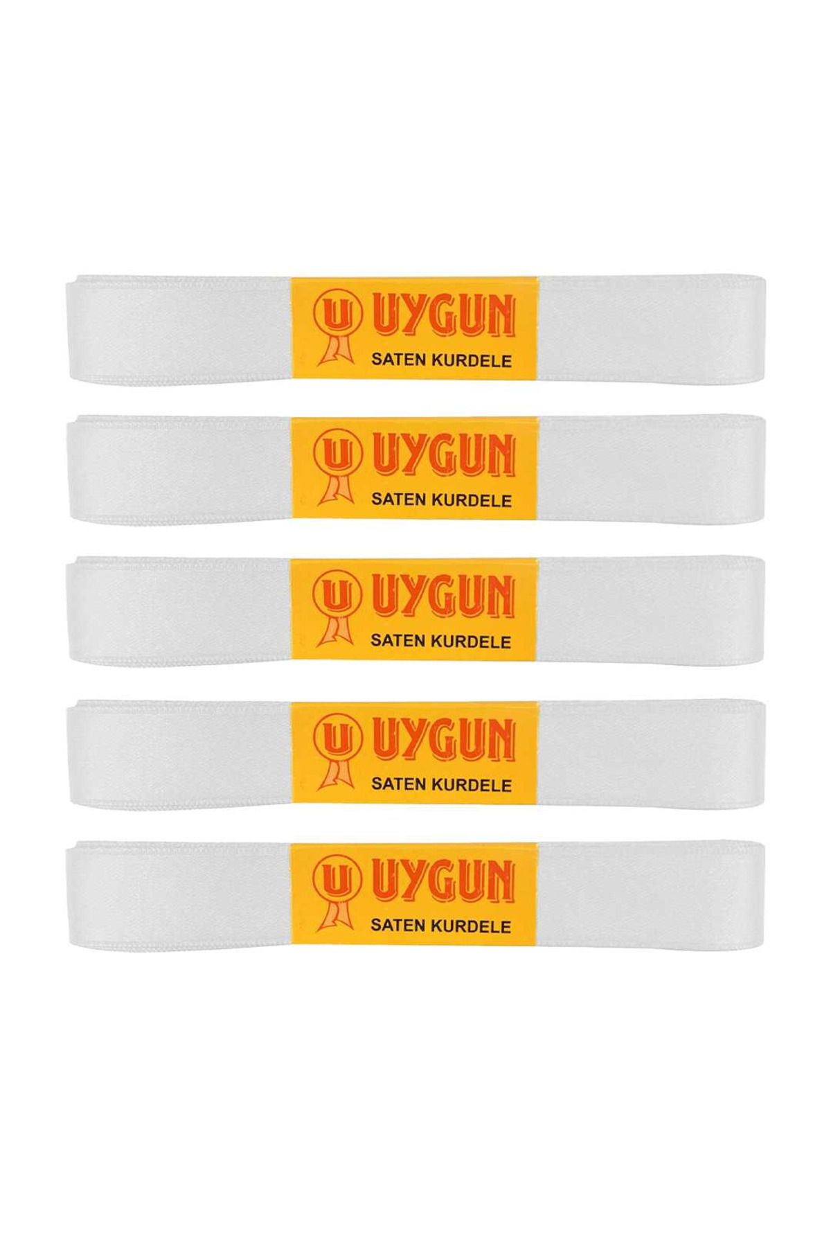 Uygun Saten Kurdele 20 Mm 10 Mt Beyaz 5 Li̇ Paket