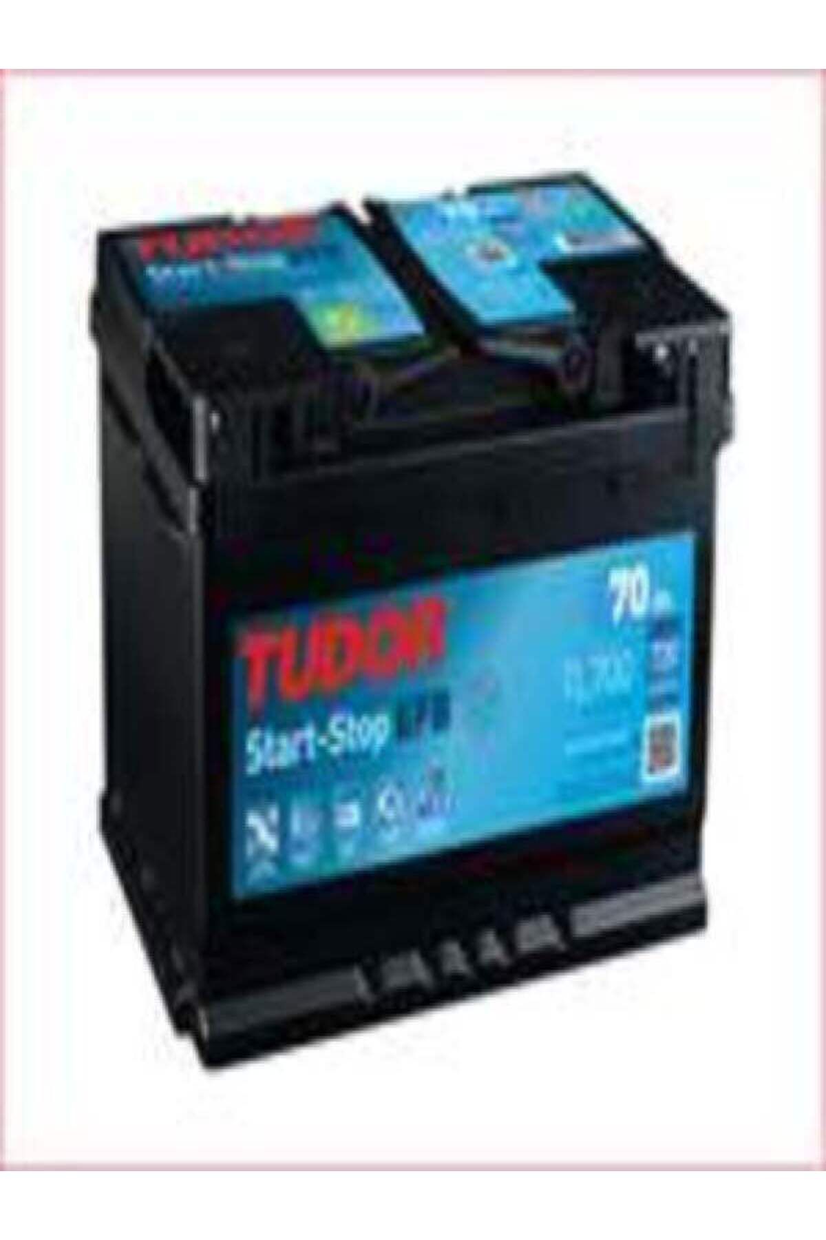 TUDOR AKÜ 12V 70 AH 760A  Uyumlu START STOP EFB L03 (278x175x190)(SULU)