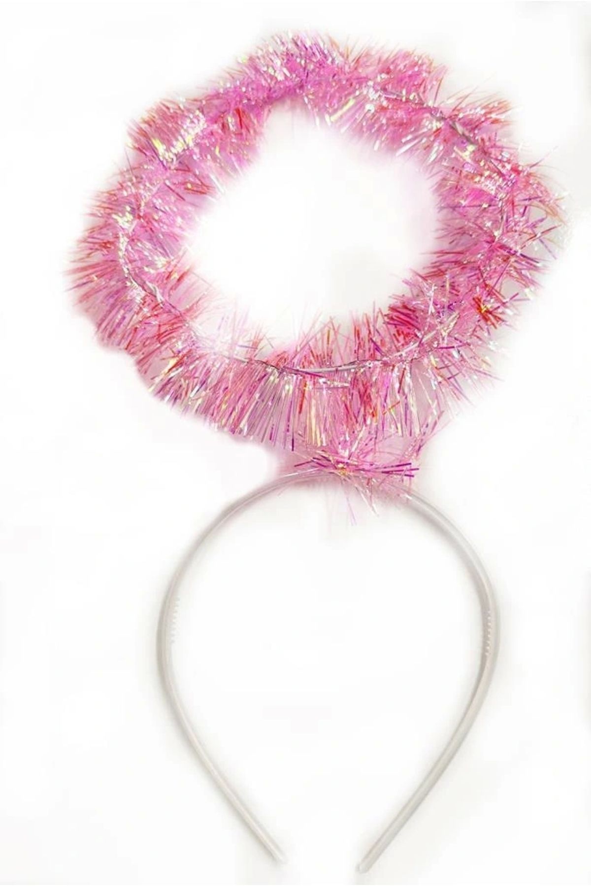 OurStyles Pembe Metalize Melek Hare Taç Çocuk Yetişkin Uyumlu