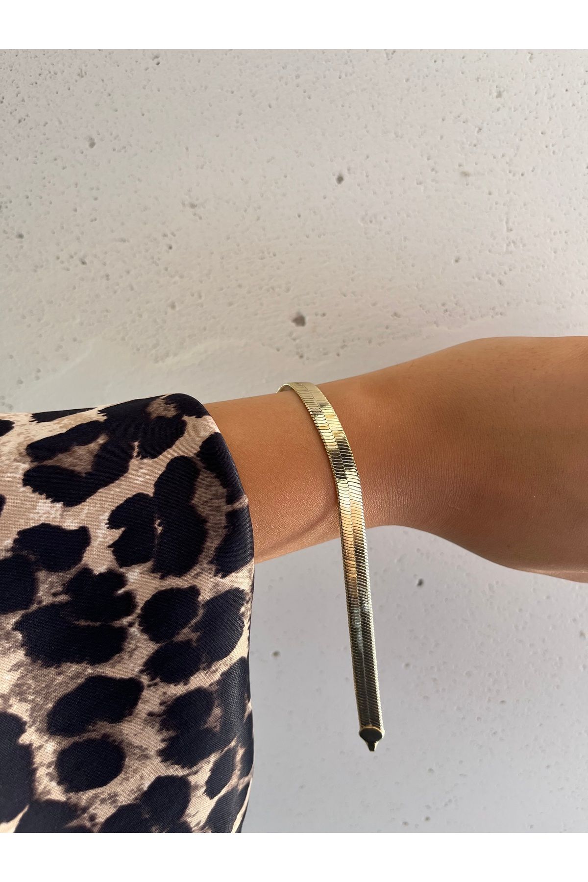 FASHİON JEWELRY Parlak Yüzey Kalın İtalyan Ezme Künye 19 cm